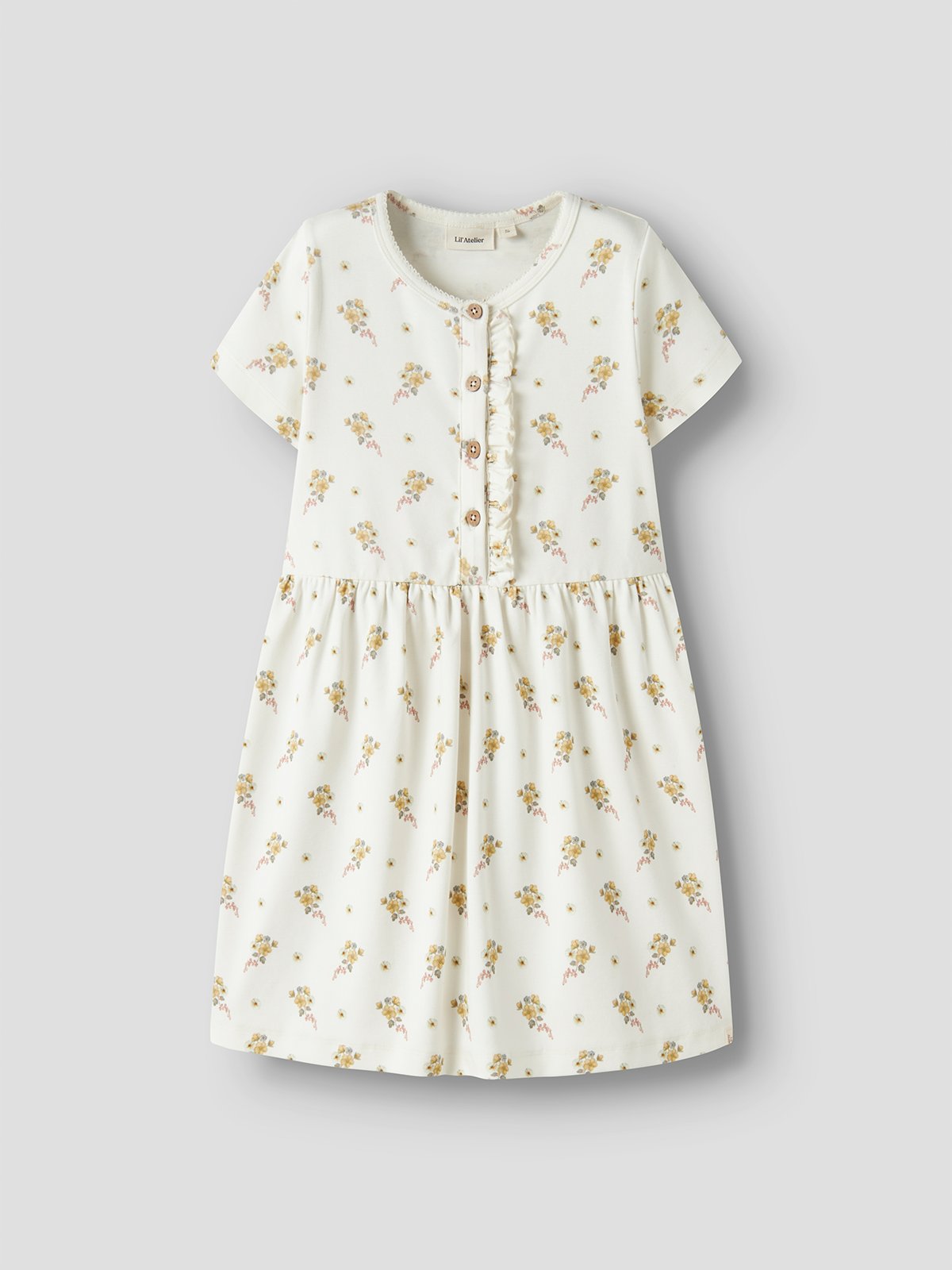 Lil- Atelier Gayo Smi Short Sleeve Dress Coconut Milk