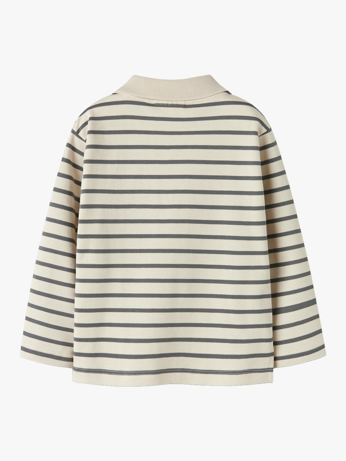 Lil- Atelier Limia Long Sleeve Loose Polo Top Turtledove