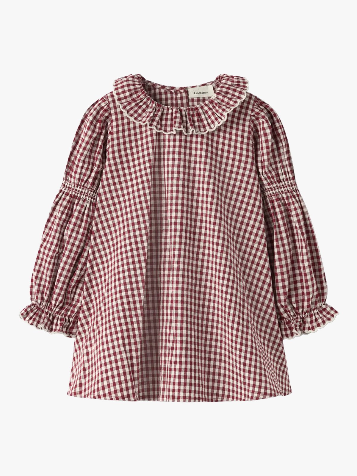 Lil' Atelier Roanne Long Sleeve Loose Dress Biking Red
