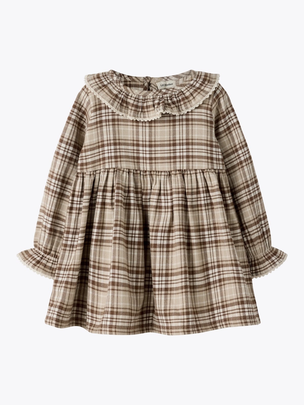 Lil' Atelier Renrik Long Sleeve Loose Dress Hvit