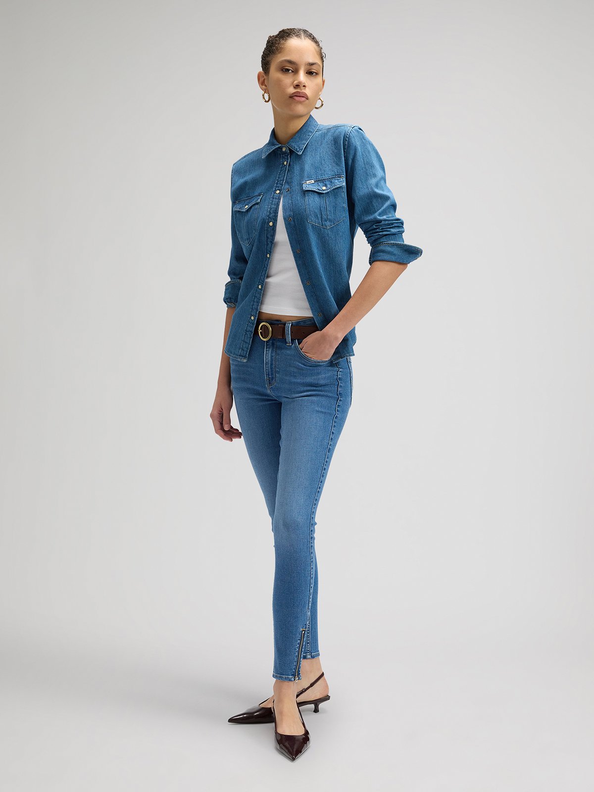 Lee Scarlett Skinny High Zip Denim