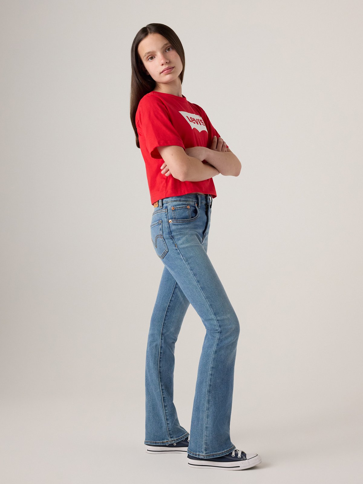 Levi-s Kids 726 High Rise Flare Jean CLEAN GETAWAY