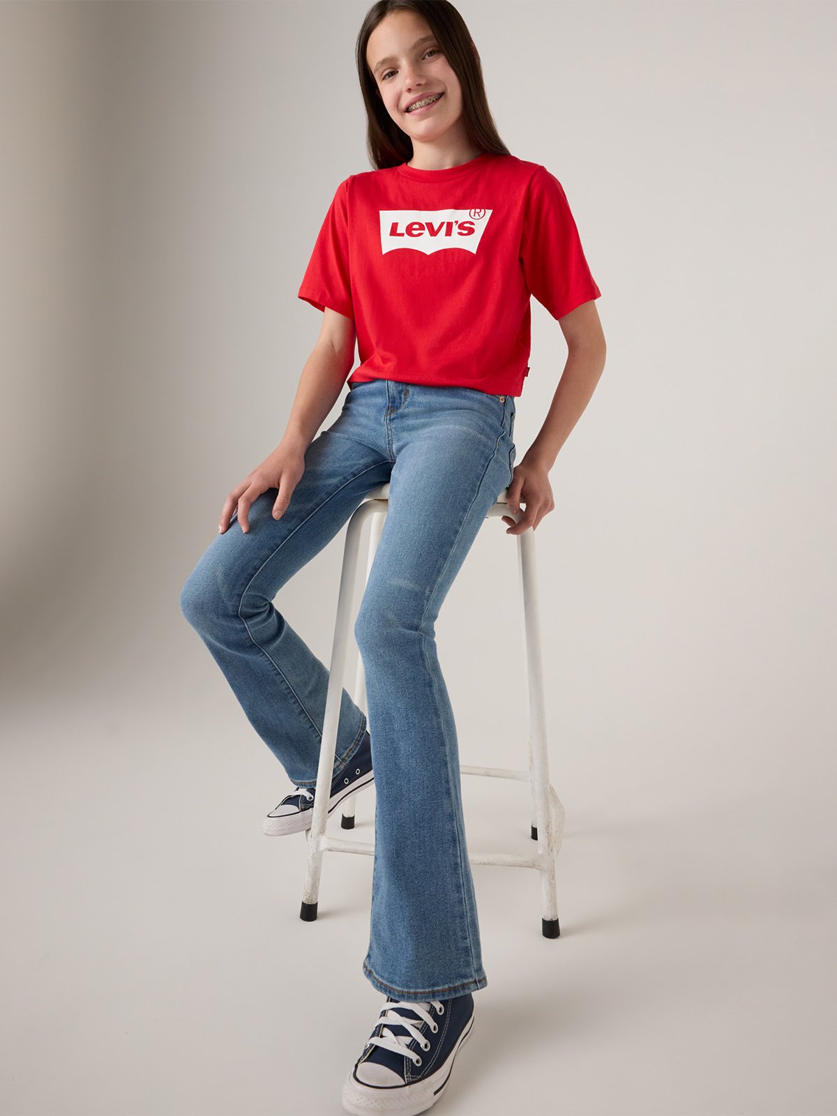 Levi-s Kids 726 High Rise Flare Jean CLEAN GETAWAY