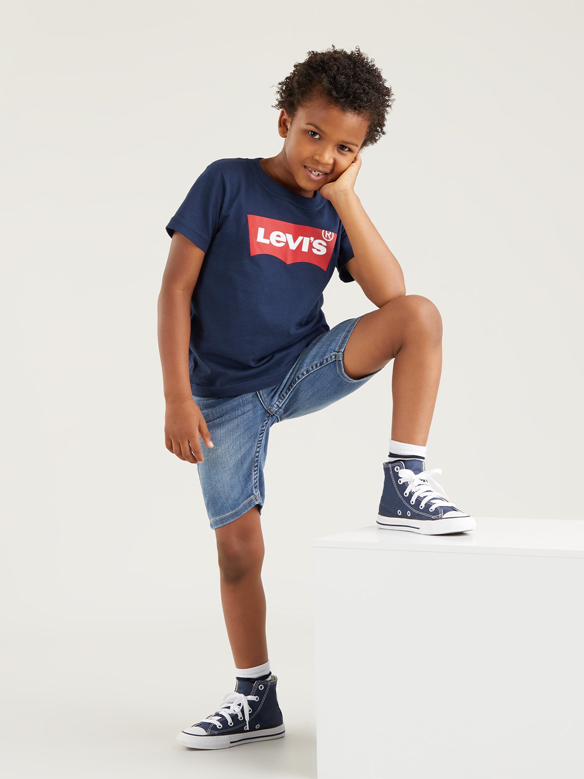 Levi-s Kids Batwing Tee DRESS BLUES