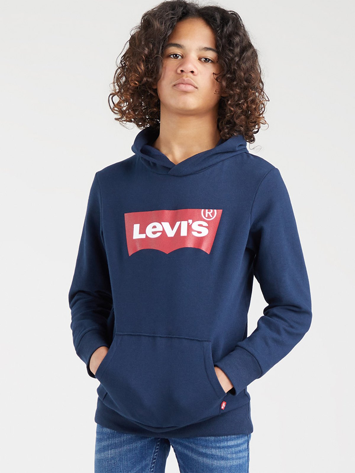Levi-s Kids Batwing Screenprint Hoodie Navy