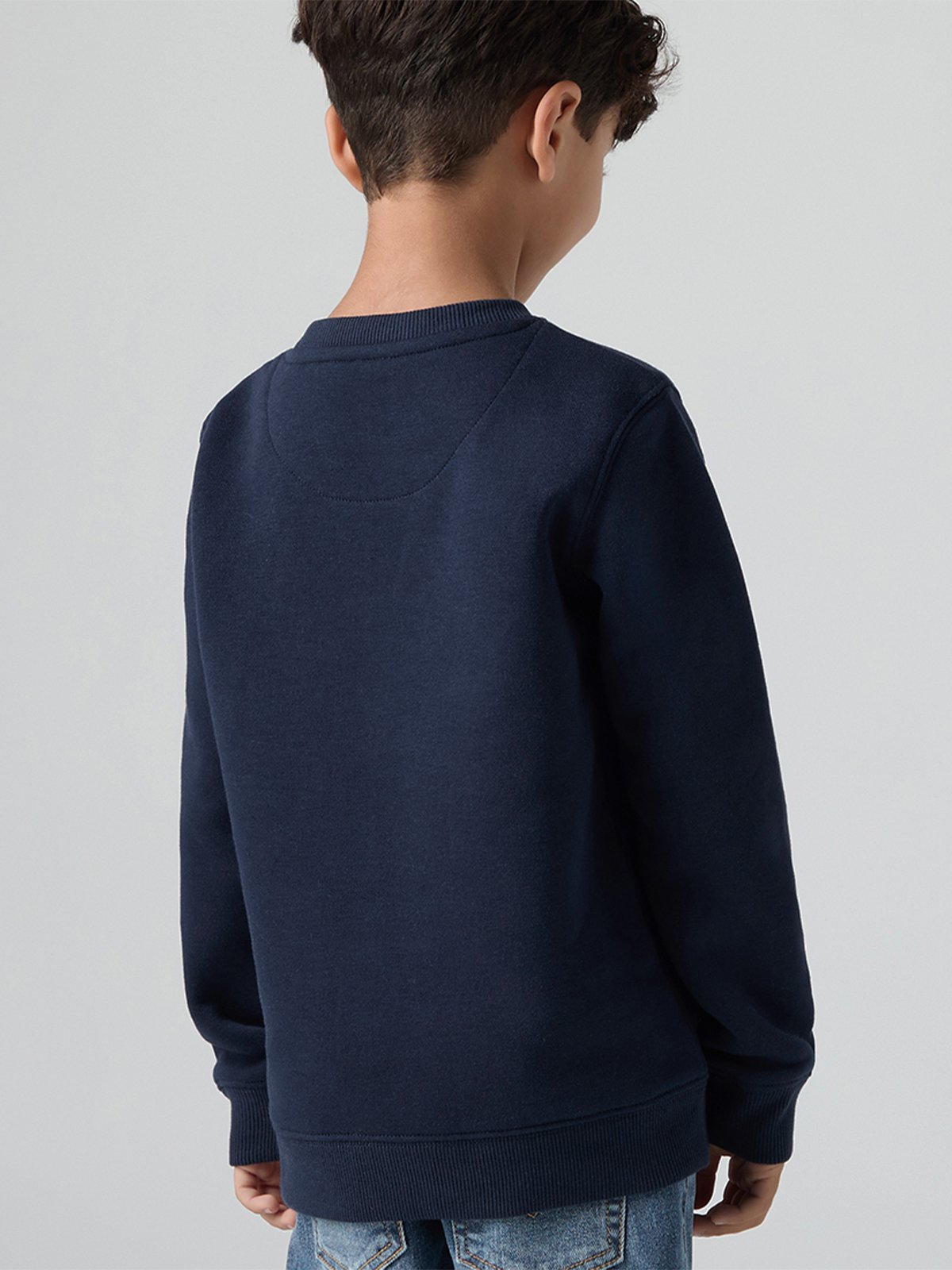 Levi-s Kids Mini Logo Crewneck Sweatshirt Dress Blues