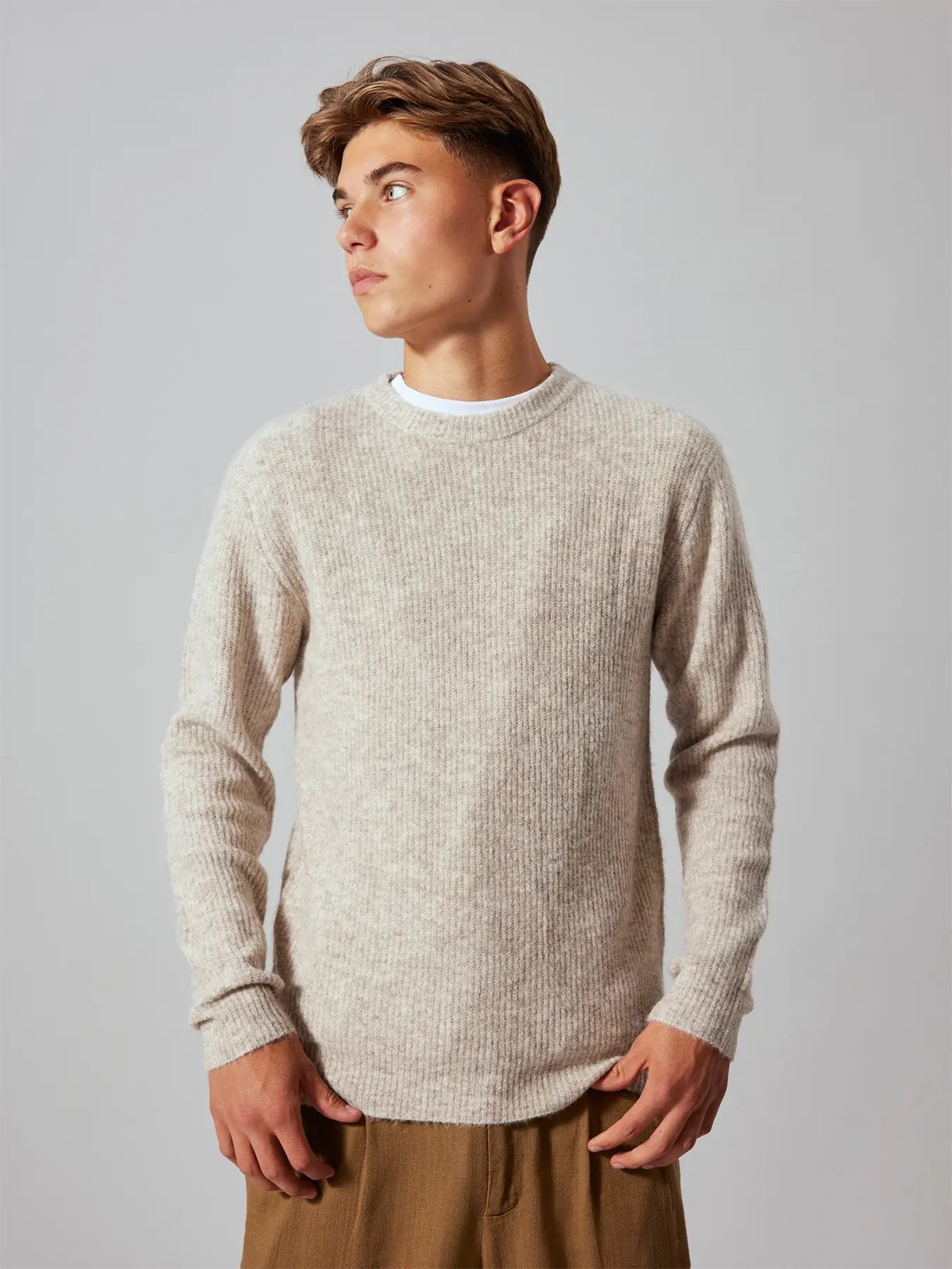 LMTD Kleave Long Sleeve O-Neck Knit Peyote