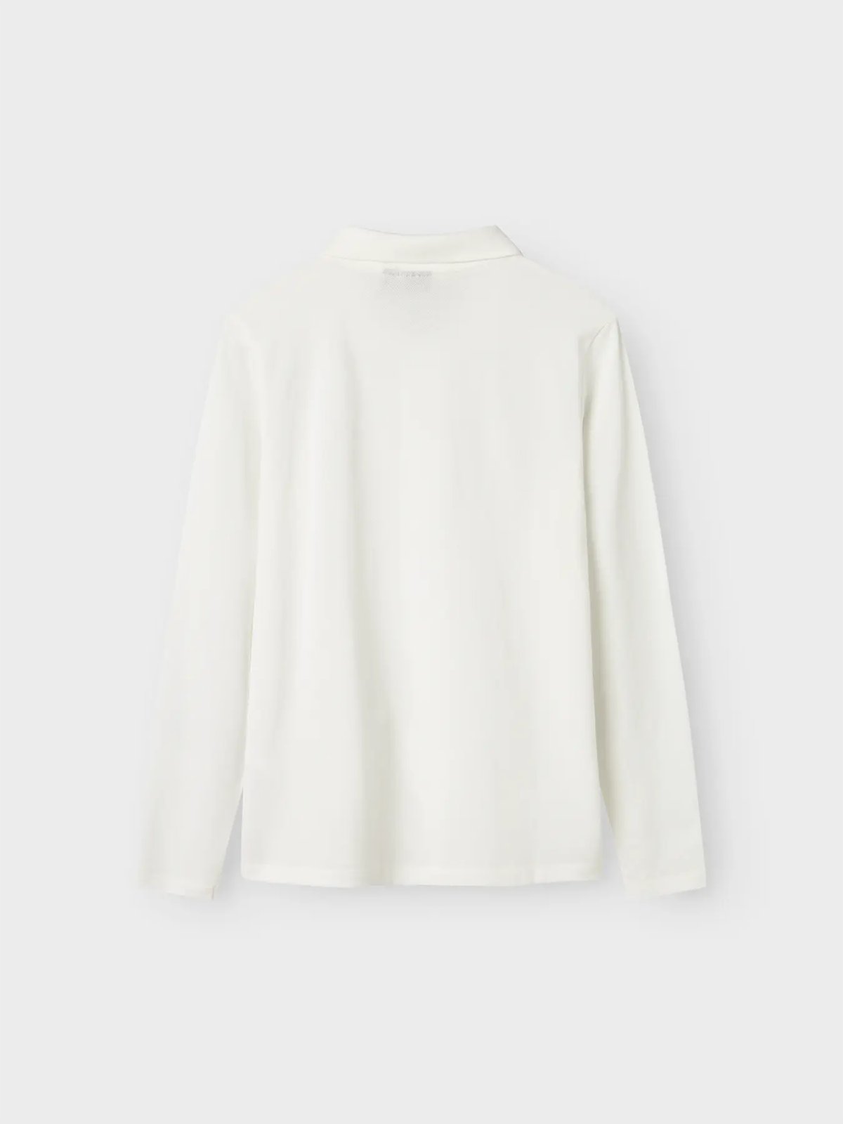 LMTD Hannes Long Sleeve Pique Polo White Alyssum