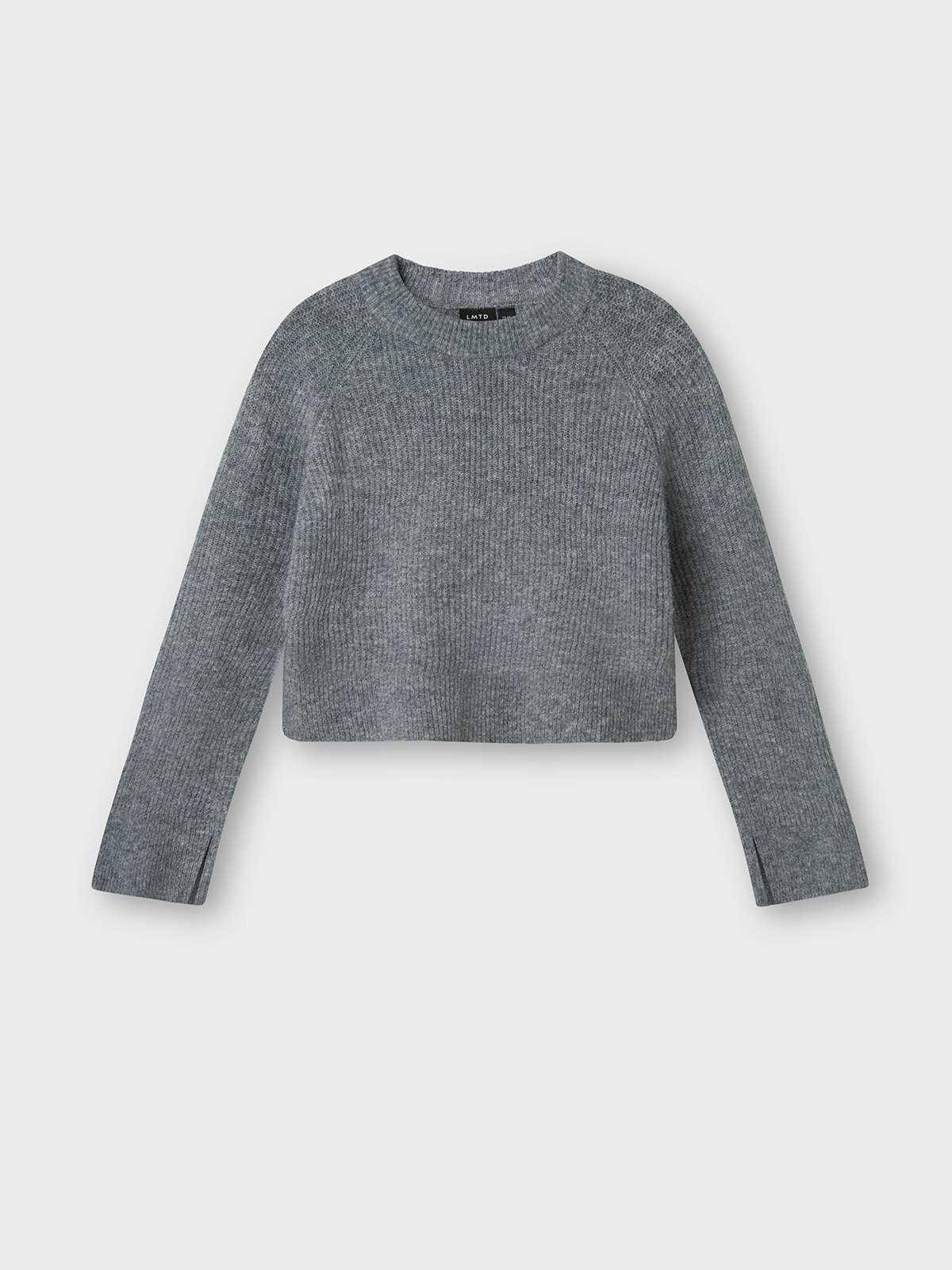 LMTD Kleave Long Sleeve Short Knit Grey Melange