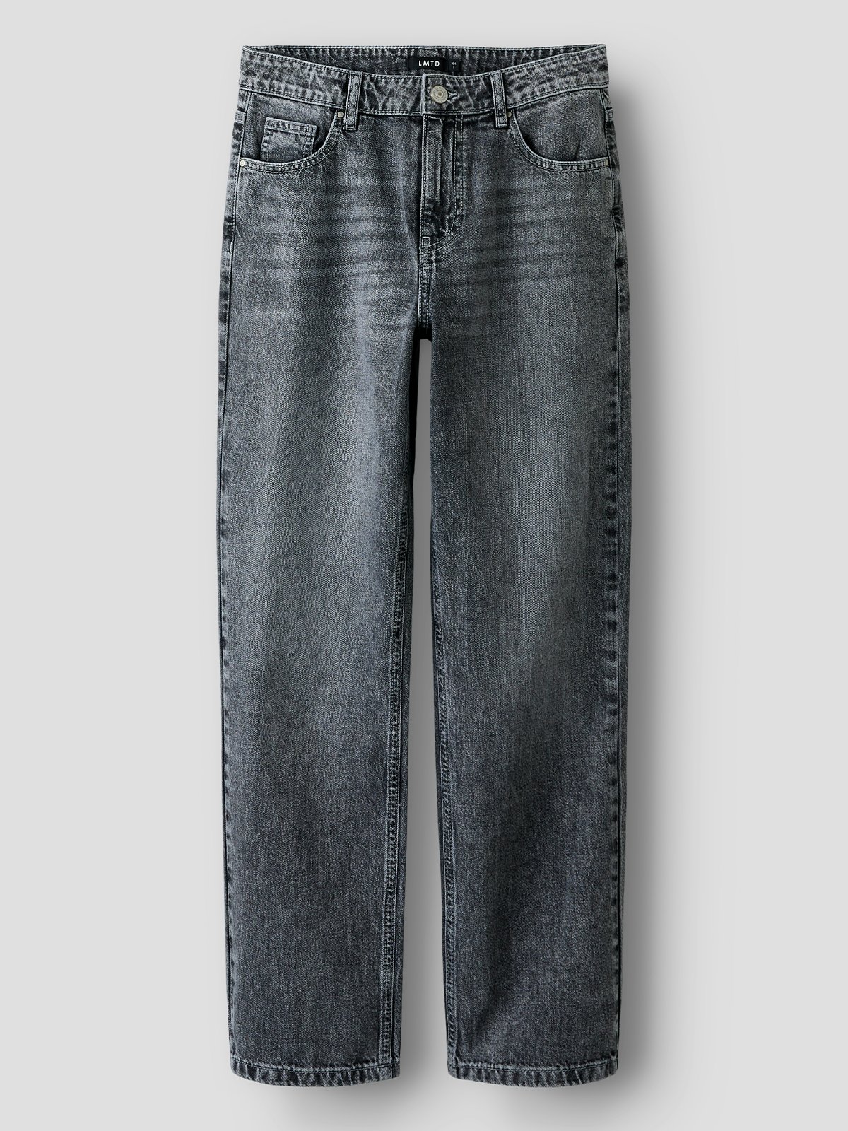 LMTD Bex Denim Straight Pant Grey denim