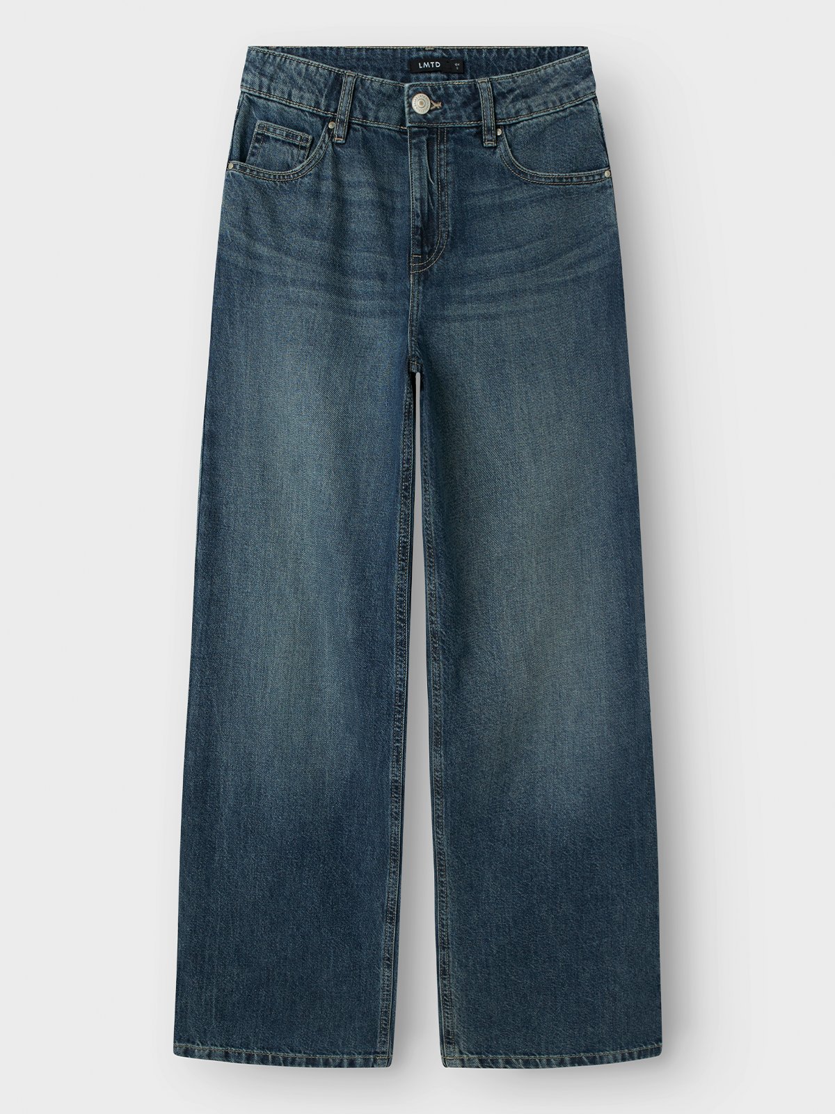 LMTD Bex Denim Straight Pant Medium blue denim