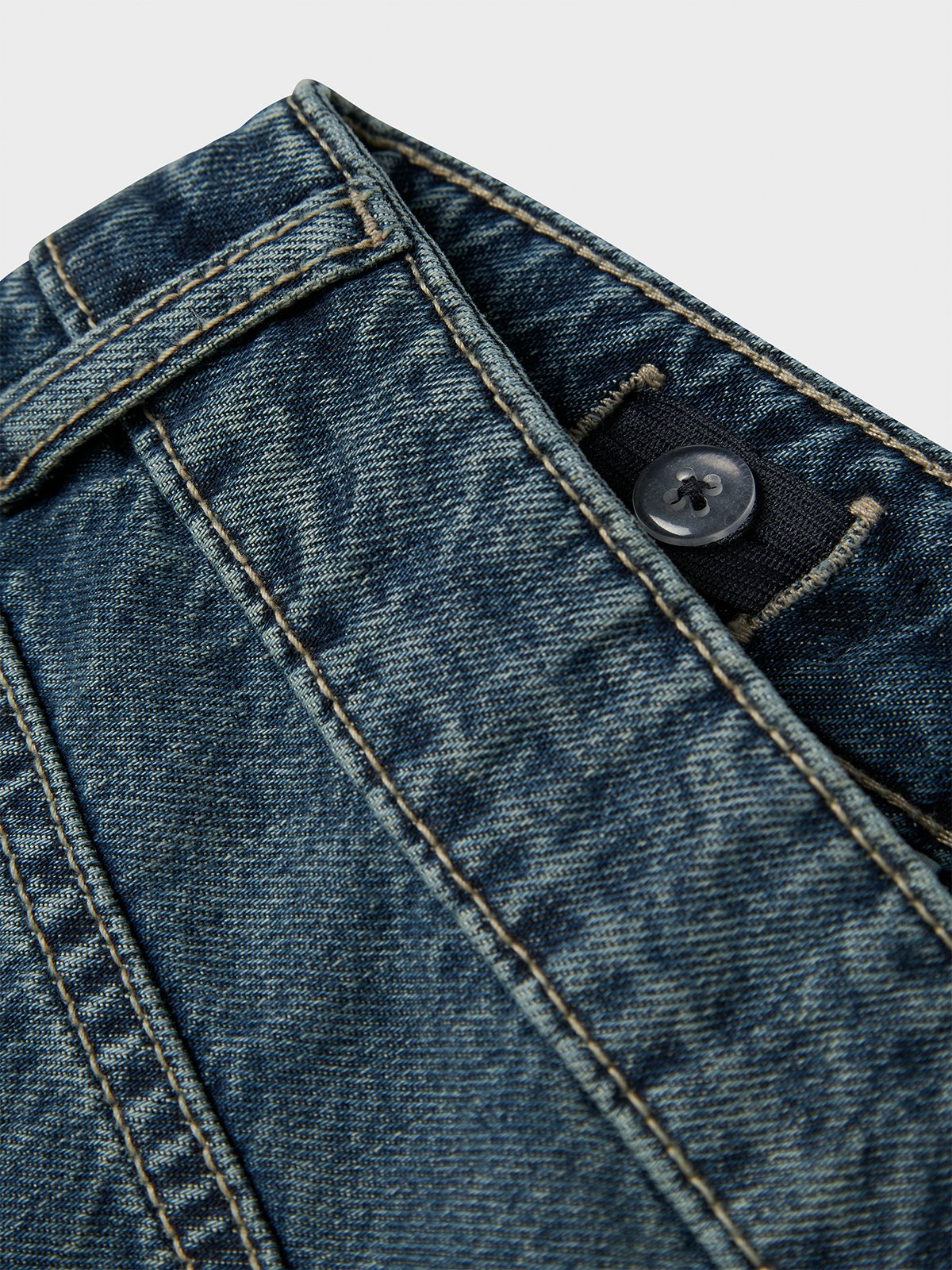 LMTD Bex Denim Straight Pant Medium blue denim