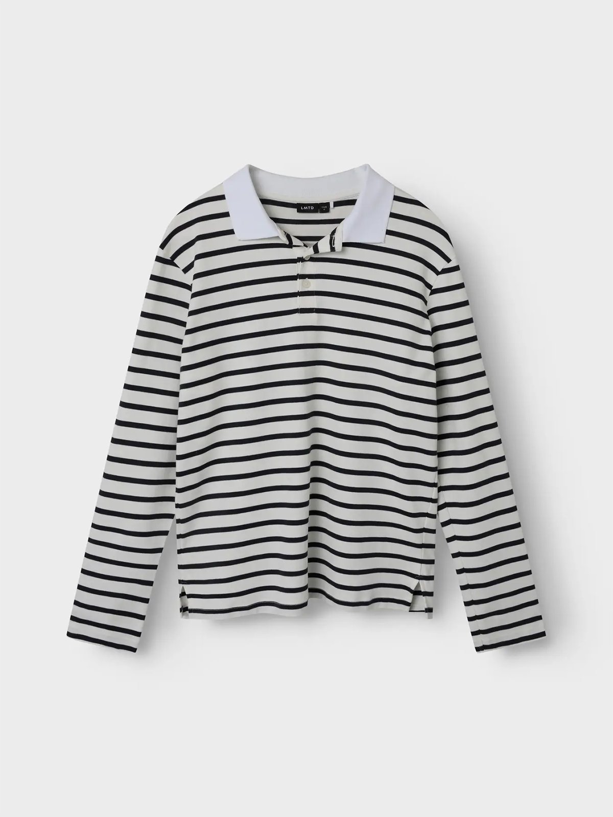 LMTD Kliva Long Sleeve Polo Black / White