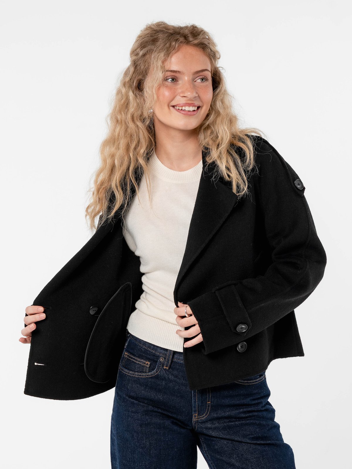 Løøv Oak Coat Black