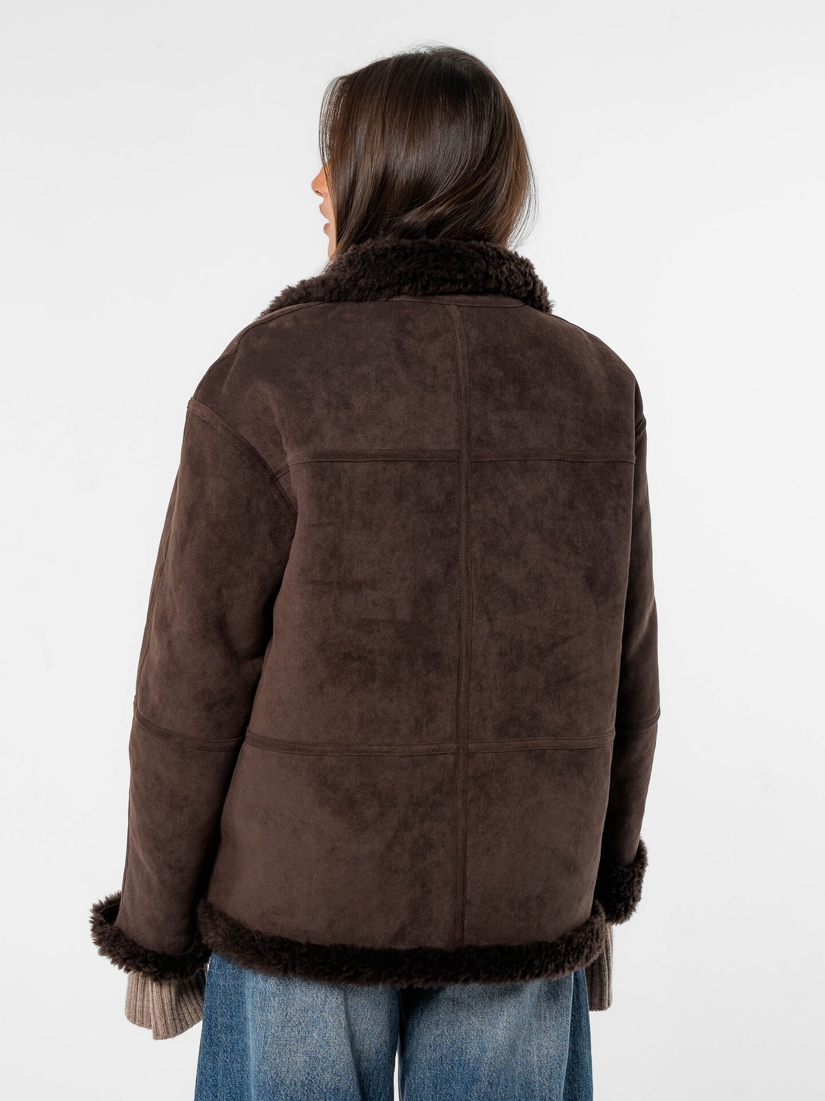 Løøv Erica Shearling Jacket Brown