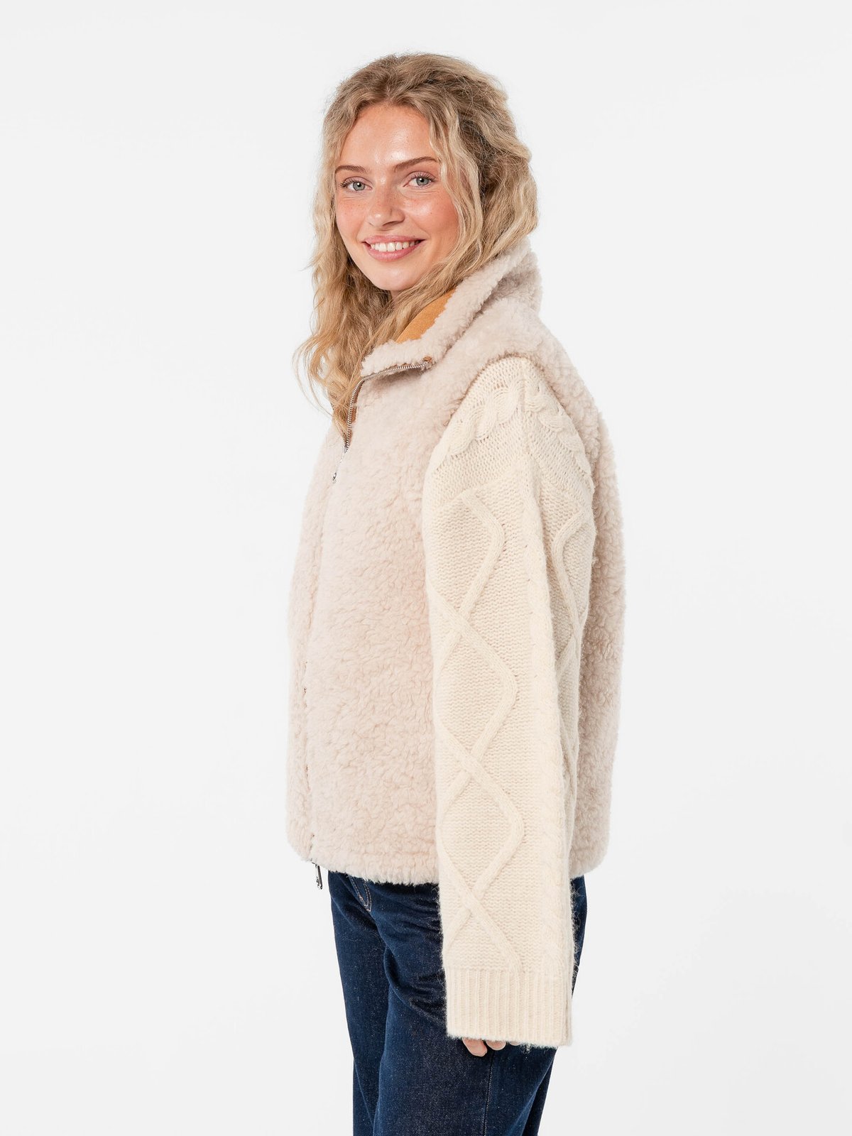 Løøv Erica Shearling Vest Camel