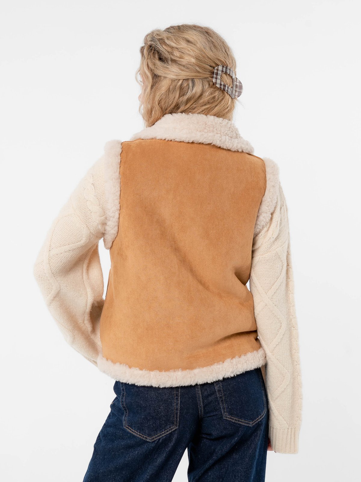 Løøv Erica Shearling Vest Camel