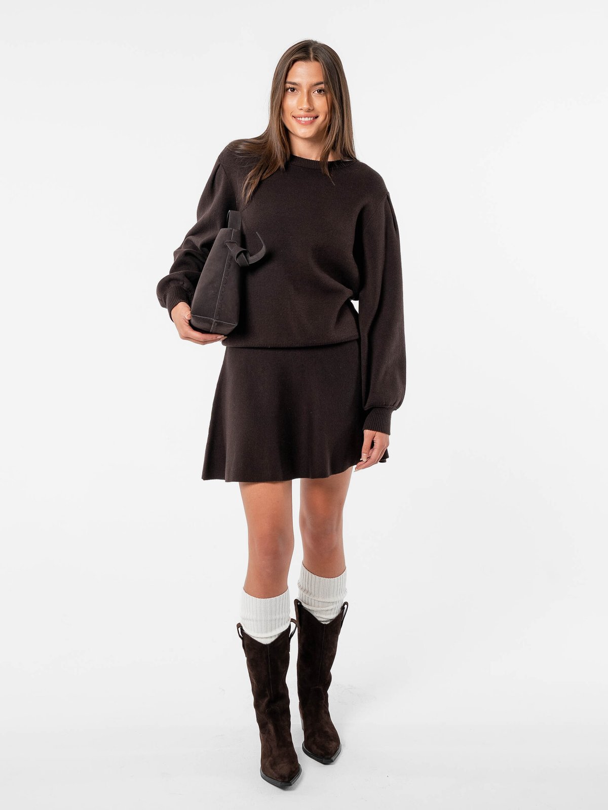 Løøv Ivy Skirt Dark Brown