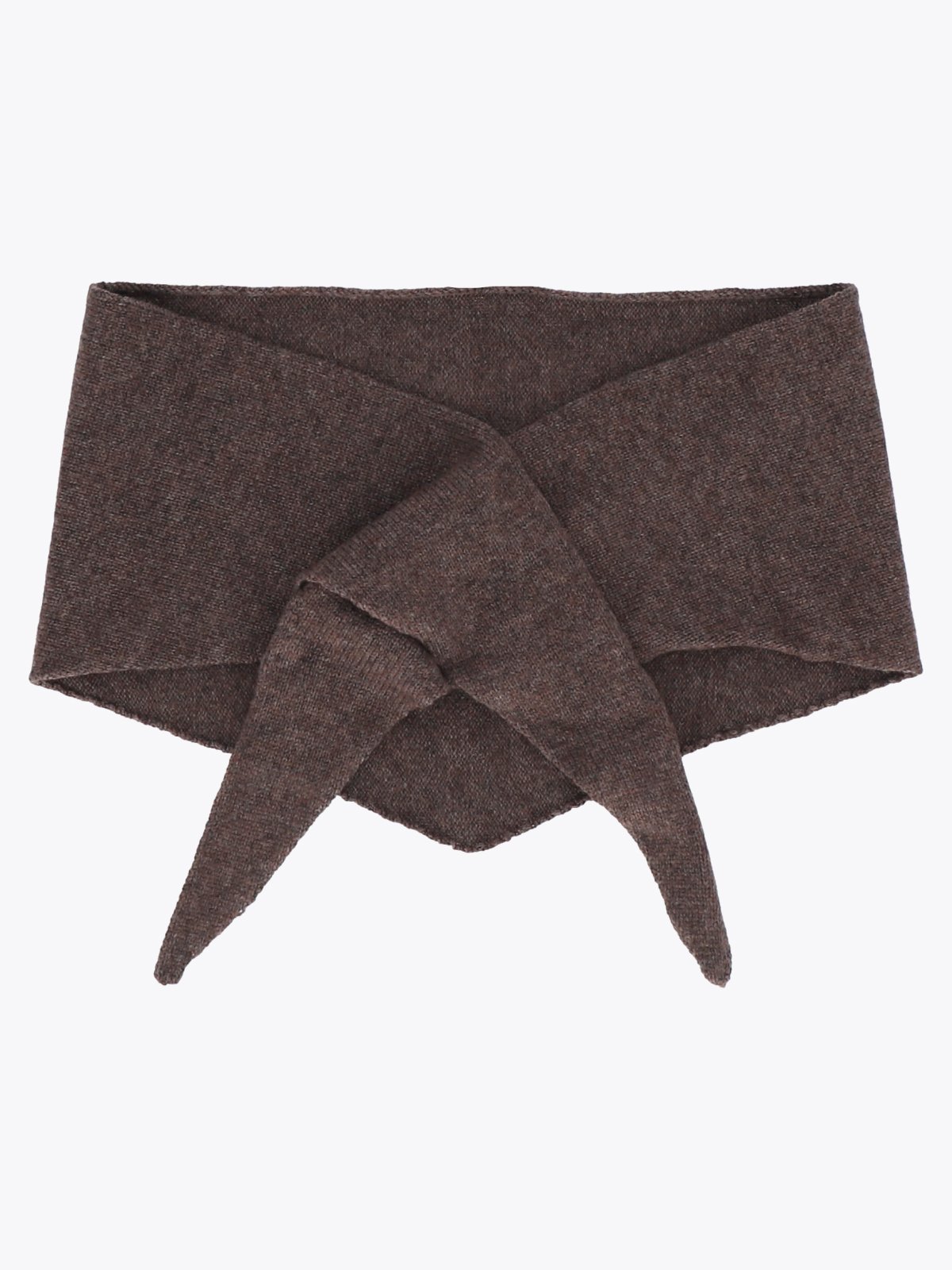 Løøv Peony Triangle Scarf Dark Brown