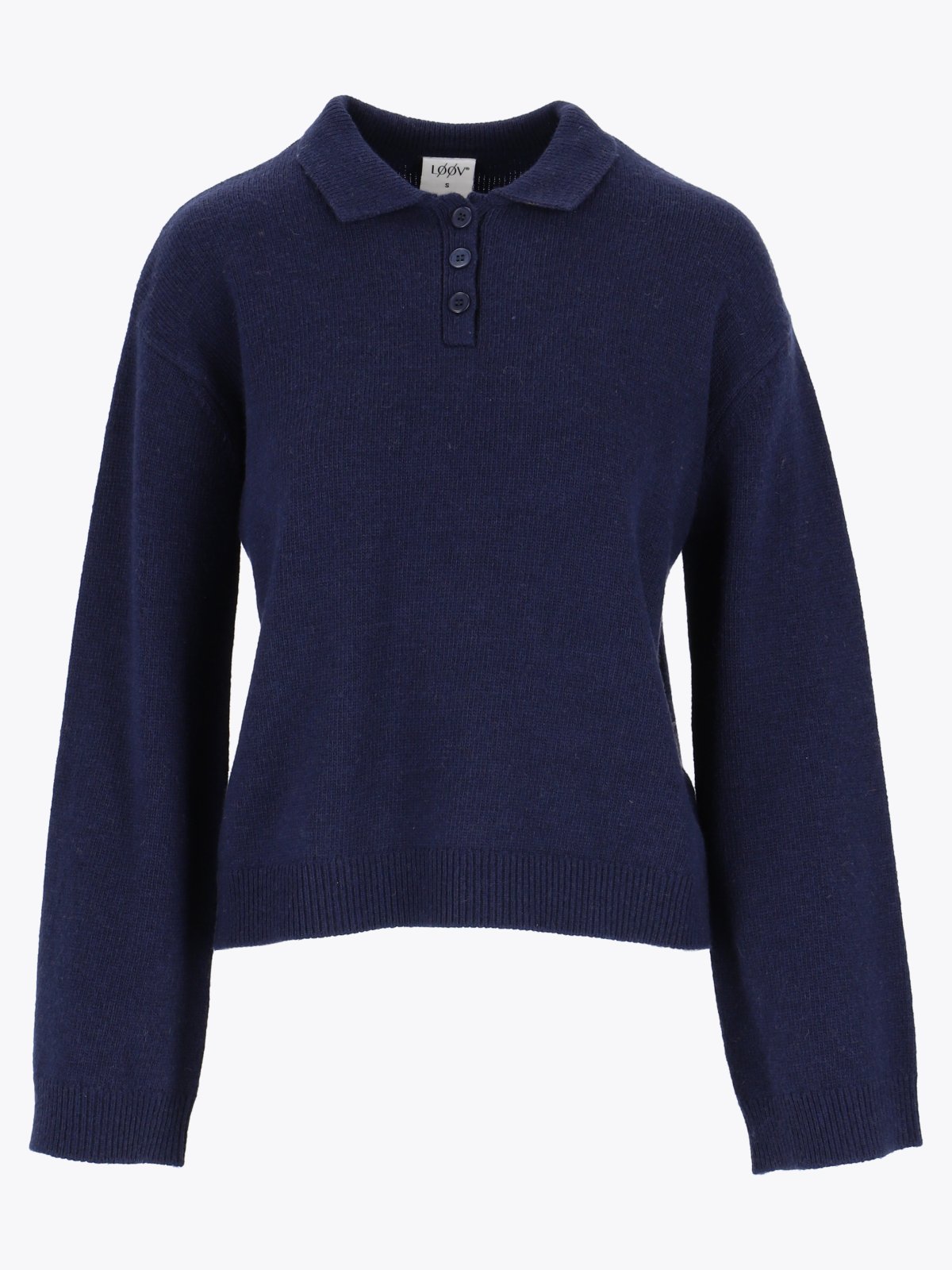 Løøv Pine Polo Knit Sweater Navy