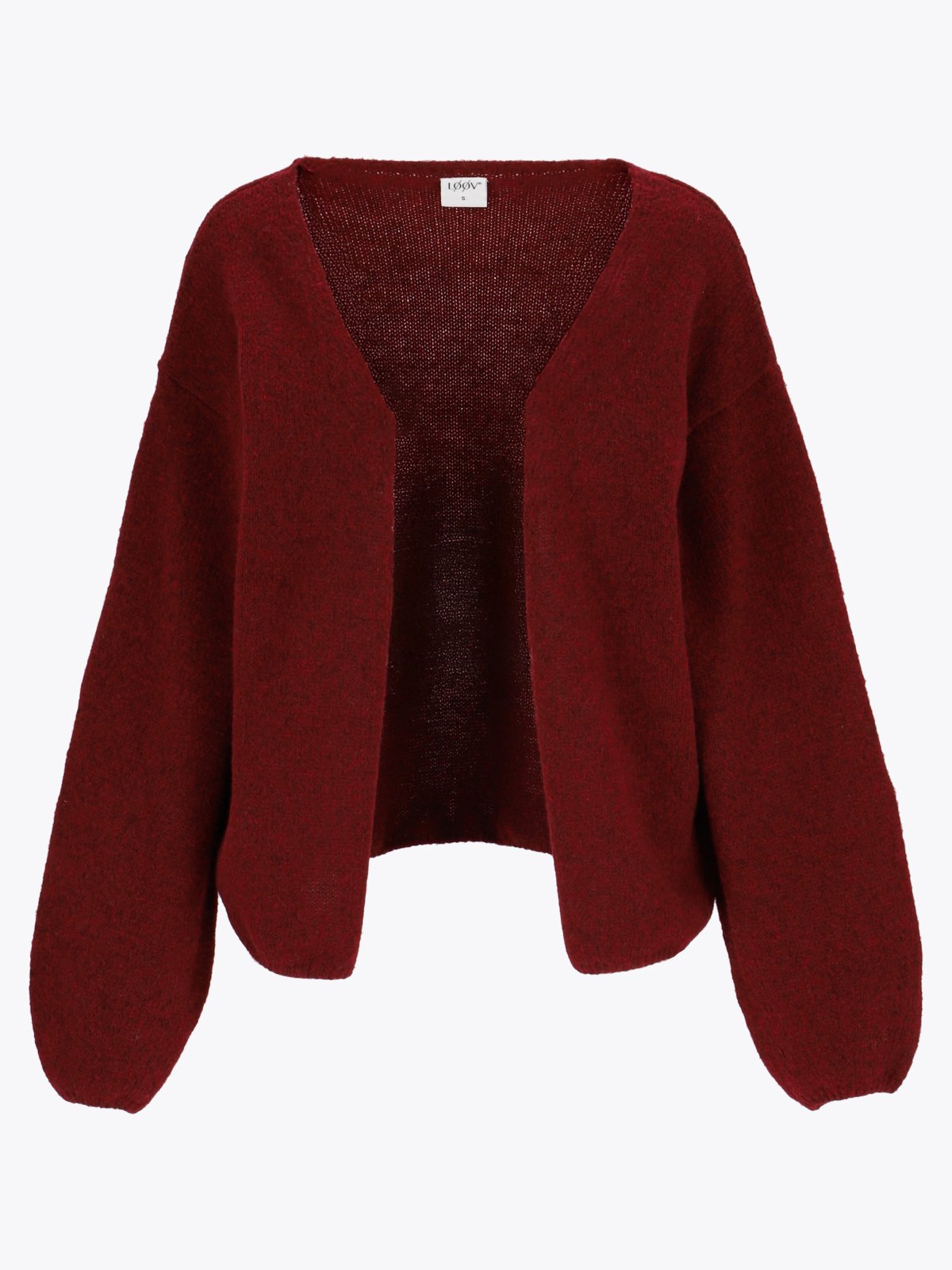 Løøv Dahlia Open Cardigan Maroon
