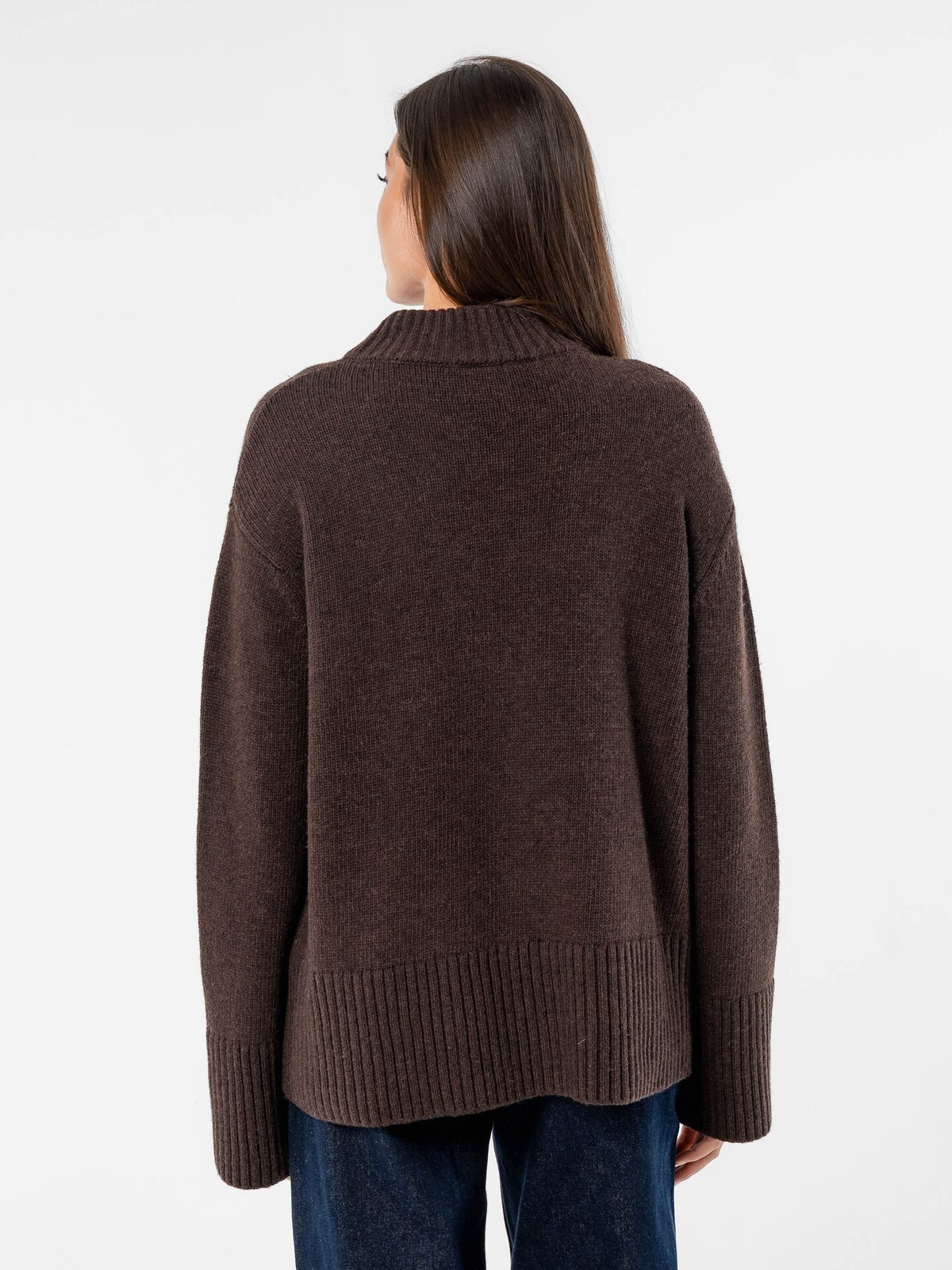 Løøv Maple Oversized Knit Sweater Dark Brown