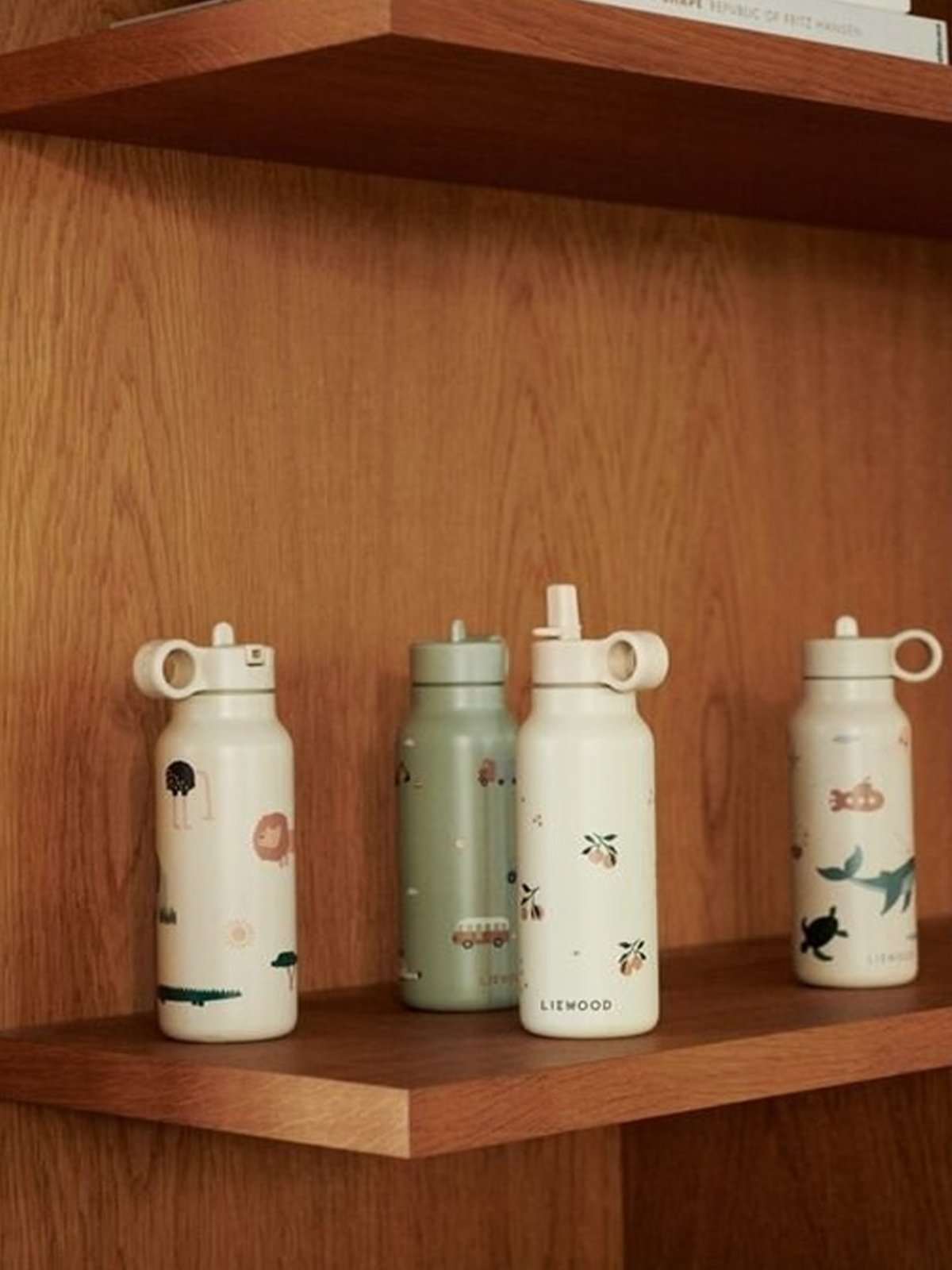 Liewood Falk Water Bottle 350 ml Vehicles / Dove Blue Mix