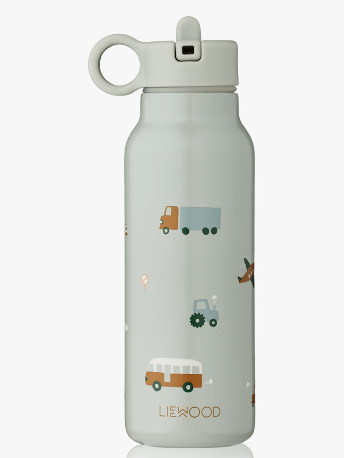 Liewood Falk Water Bottle 350 ml Vehicles / Dove Blue Mix