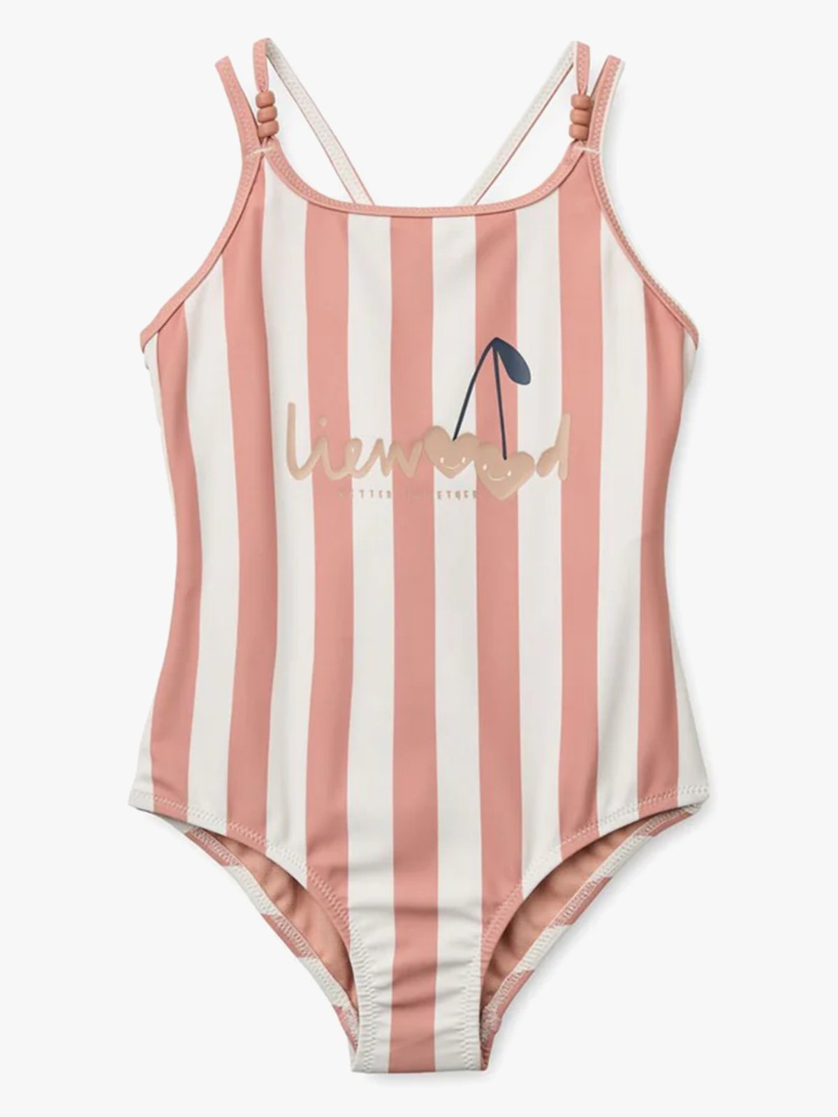 Liewood Suna Stripe Swimsuit Coral Blush / Creme De La Creme Stripe