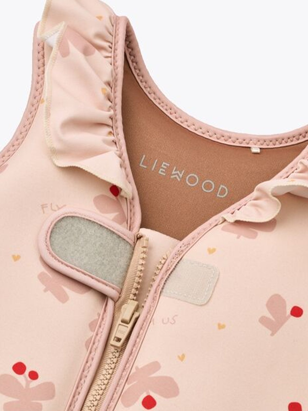Liewood Dove Swim Vest w Frill Butterfly / Apple Blossom