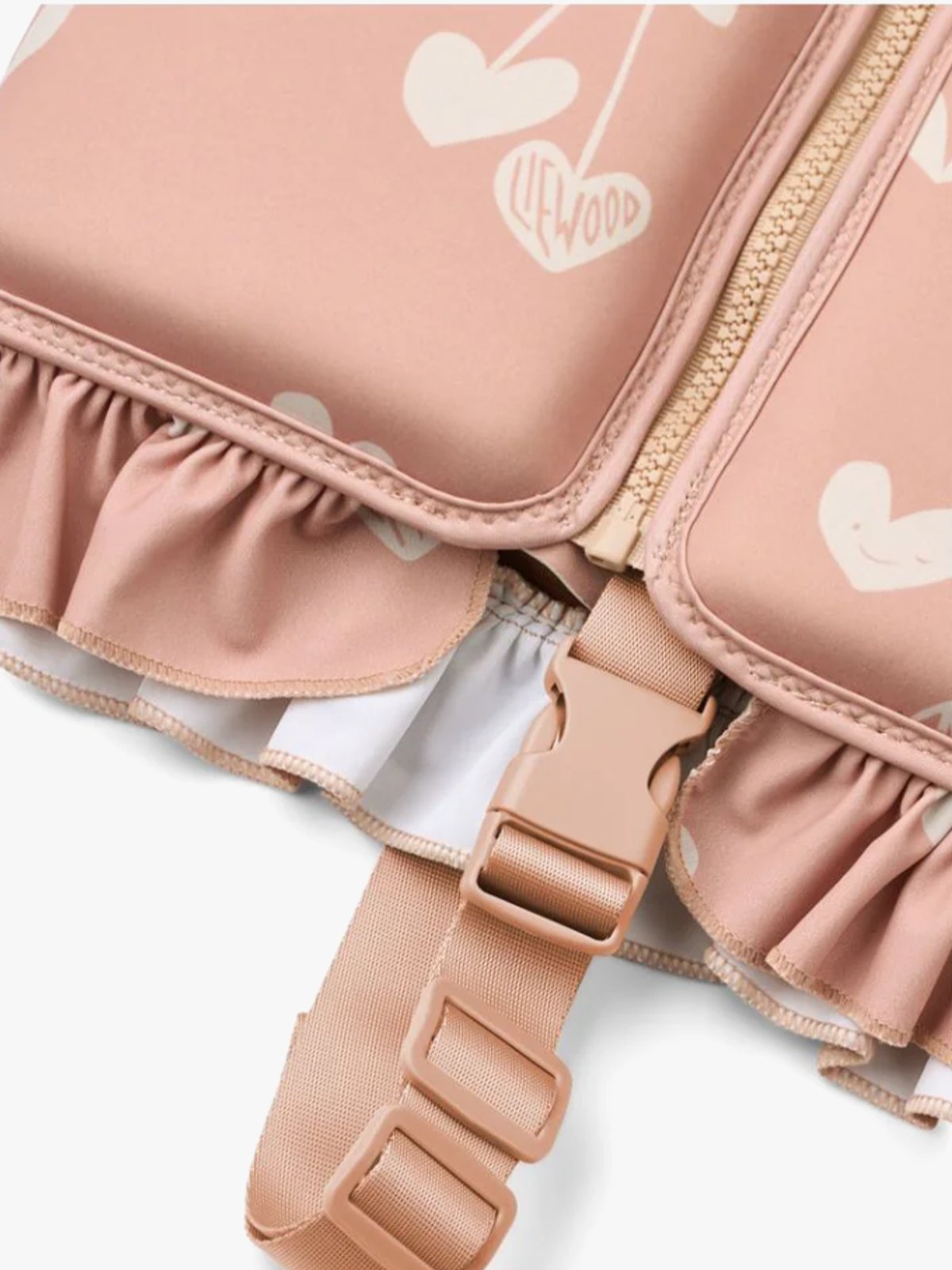 Liewood Dove Swim Vest w Frill Sweethearts / Pale tuscany