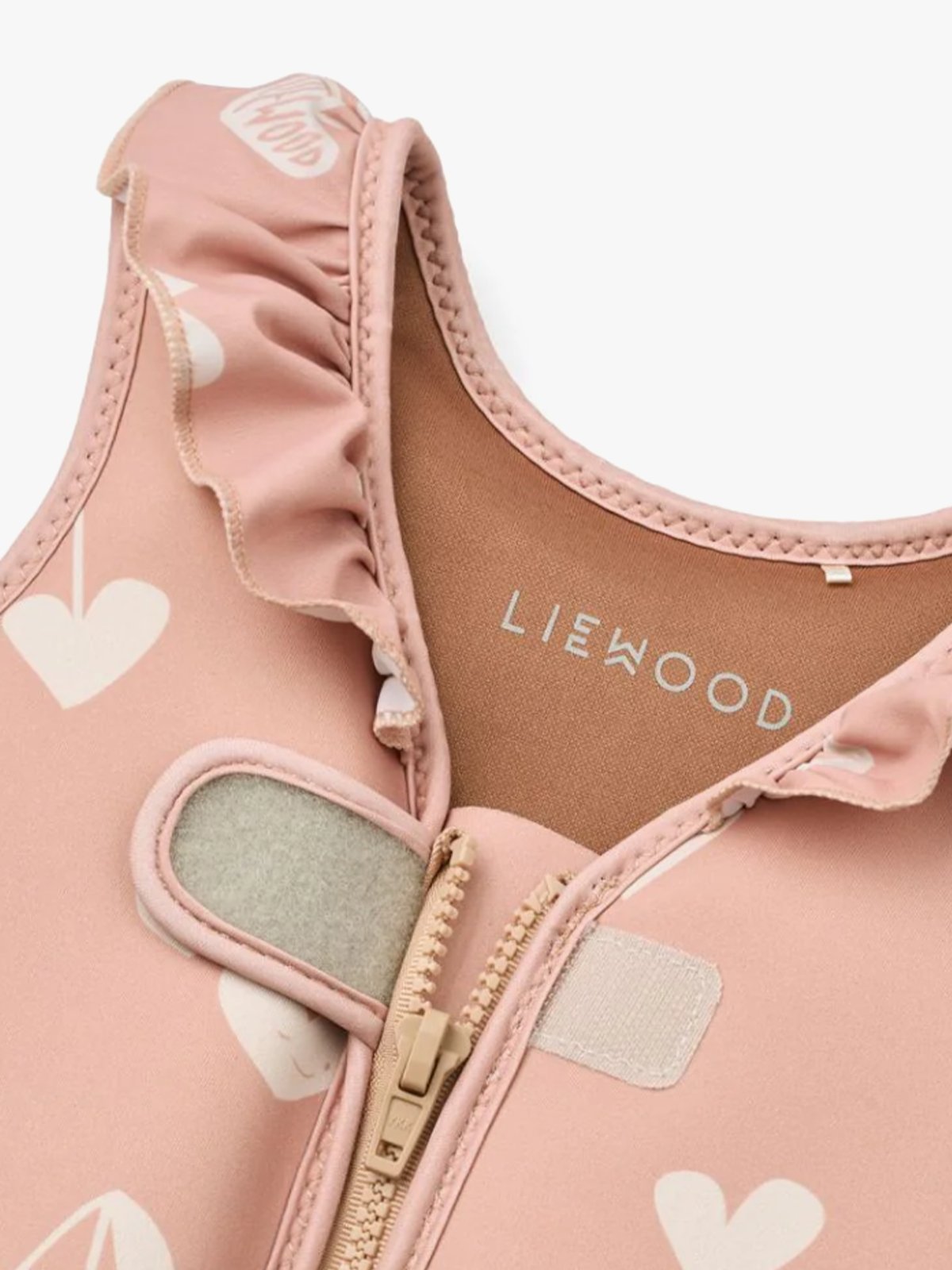 Liewood Dove Swim Vest w Frill Sweethearts / Pale tuscany