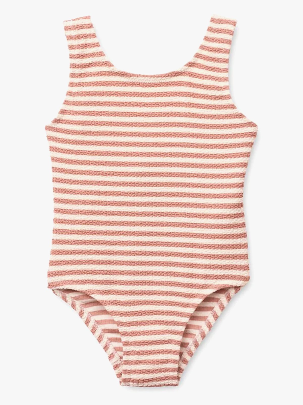 Liewood Bianco Stripe Swimsuit Coral Blush / Creme De La Crem