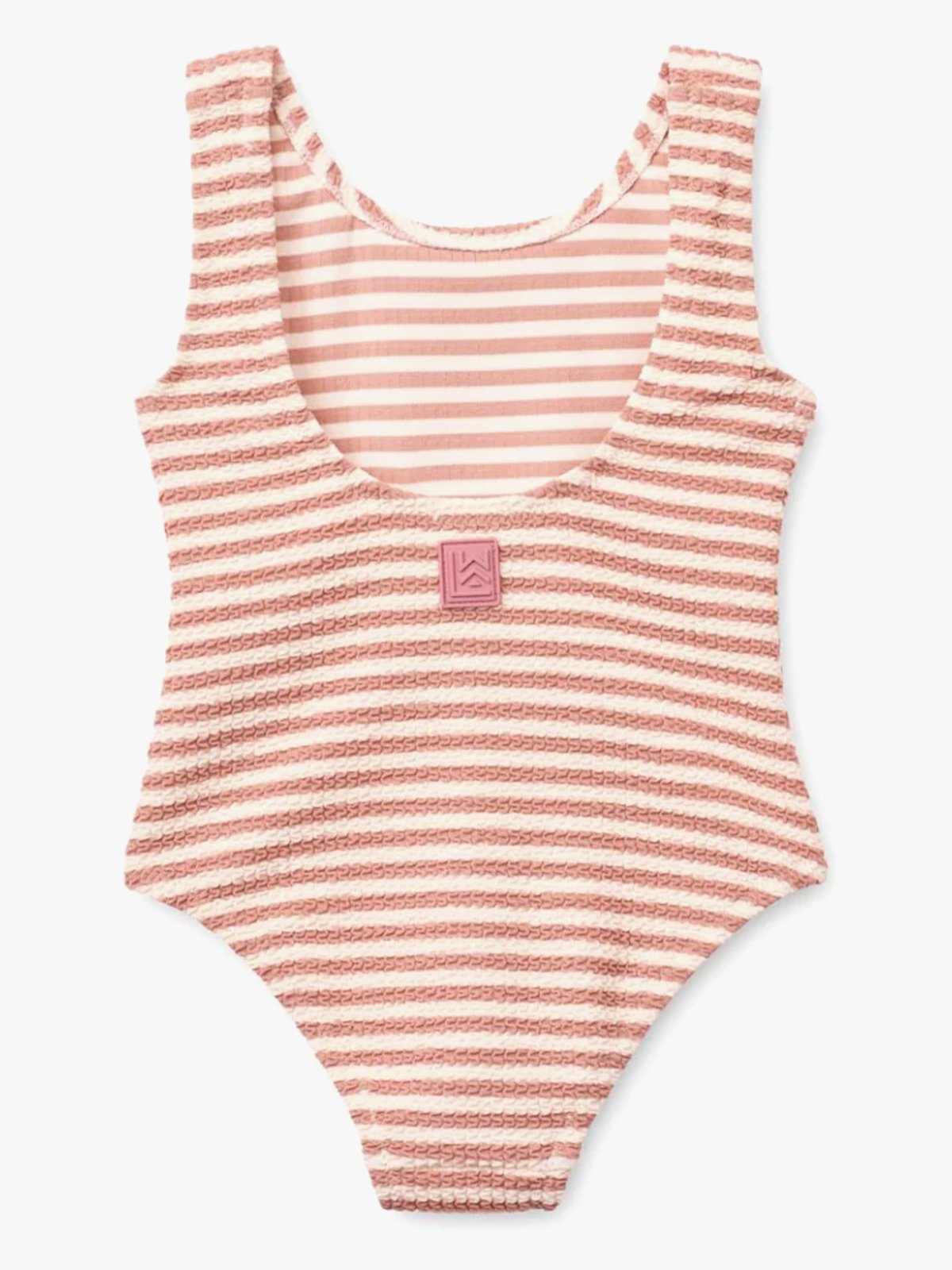 Liewood Bianco Stripe Swimsuit Coral Blush / Creme De La Crem