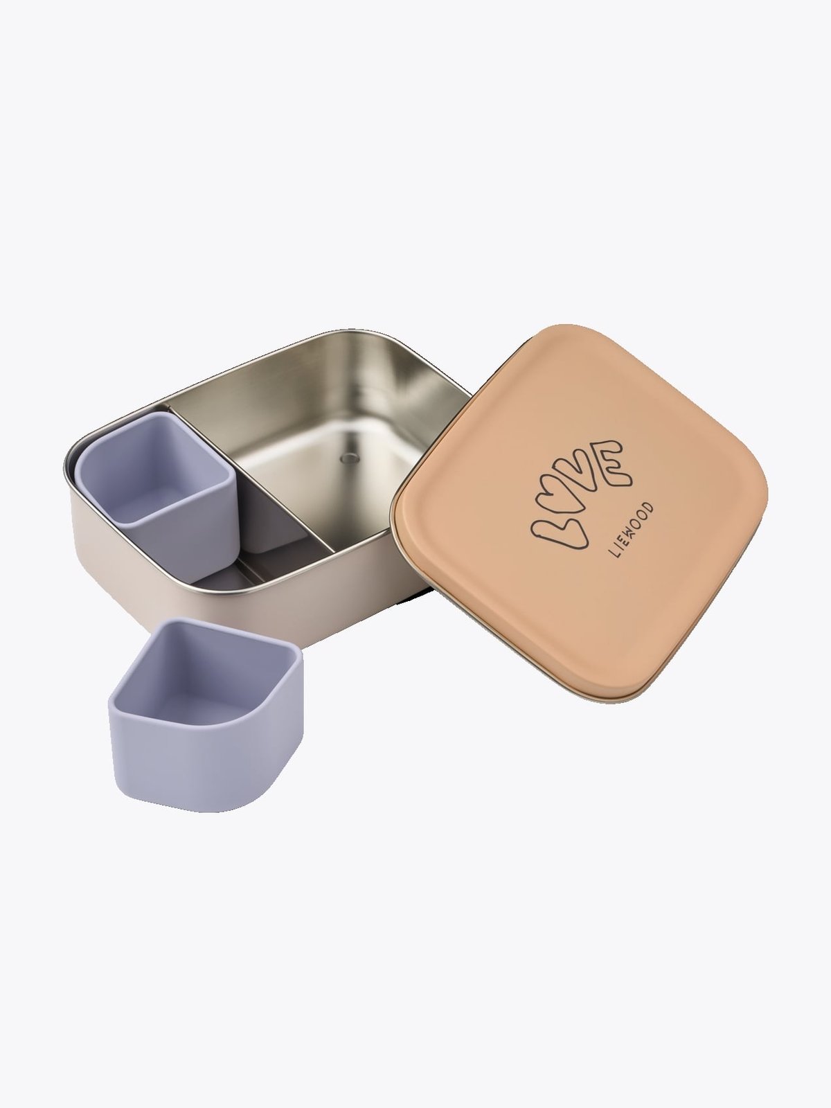 Liewood Nina Stainless Steel Lunchbox Love / Pale tuscany