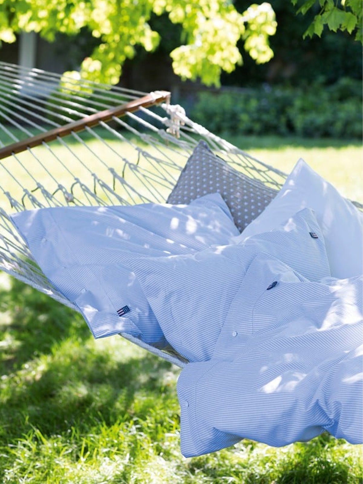 Lexington Pin Point Blue/White Duvet Blå / Hvit 140x200