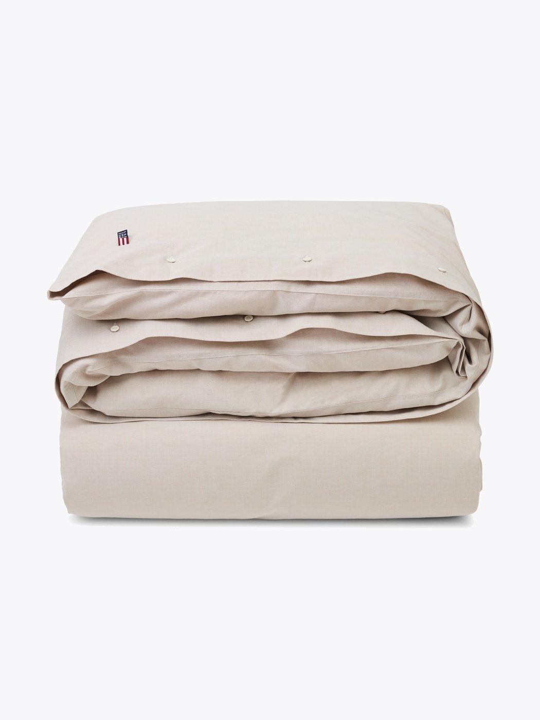 Lexington Pin Point Beige Cotton Duvet Cover Beige