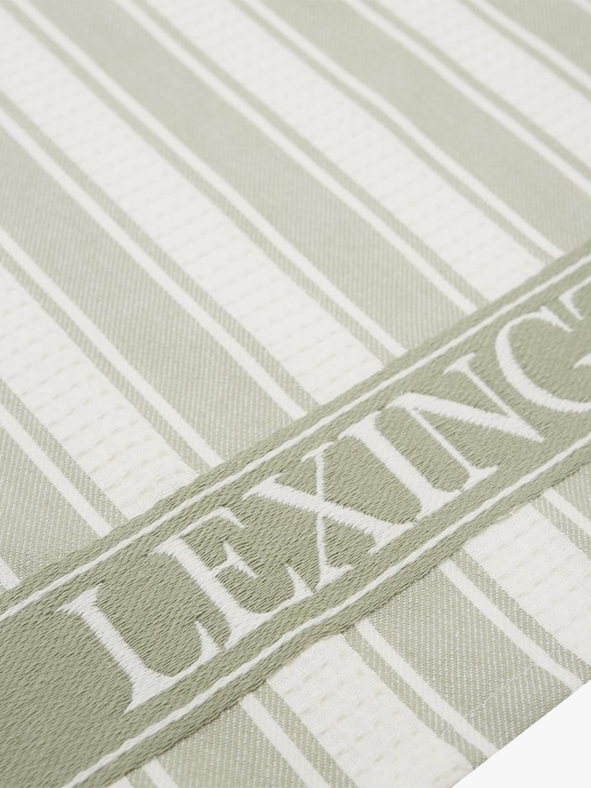 Lexington Icons Cotton Twill Waffle Striped Kitchen Towel 50x70 Sage Green / White