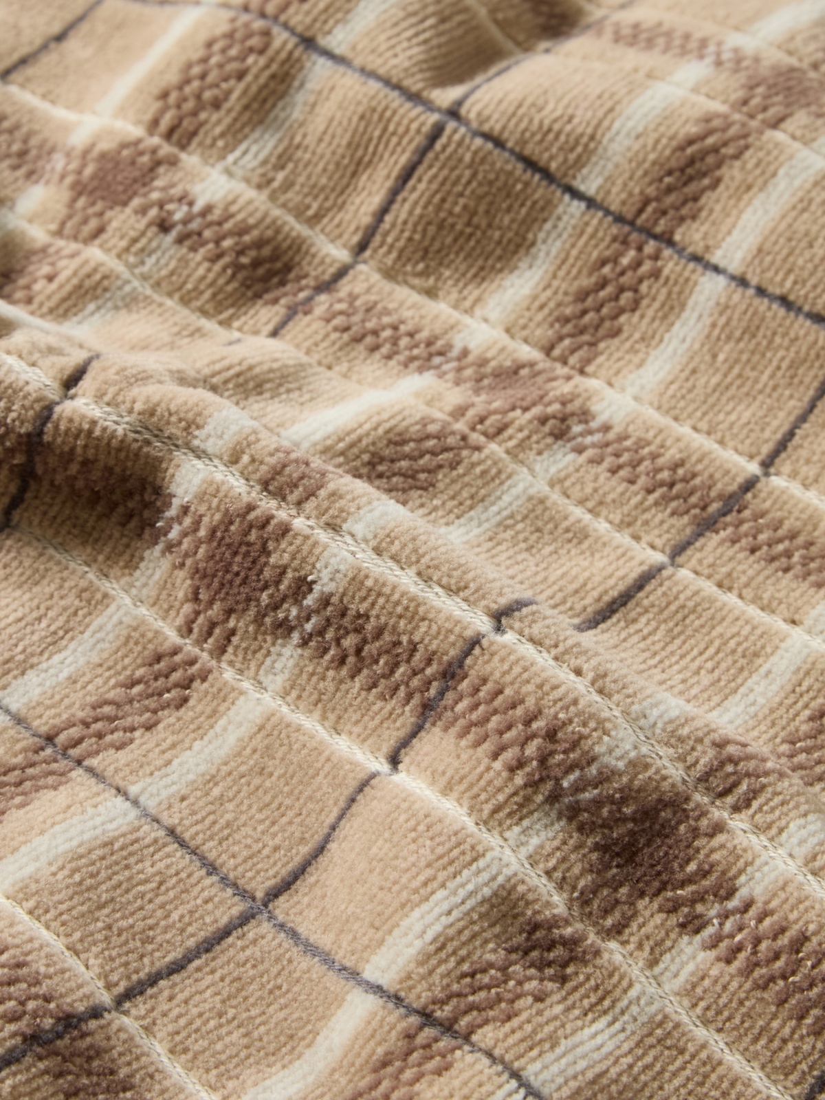Lexington Beige/Gray Checked Towel 50x70 Set of 2 Beige