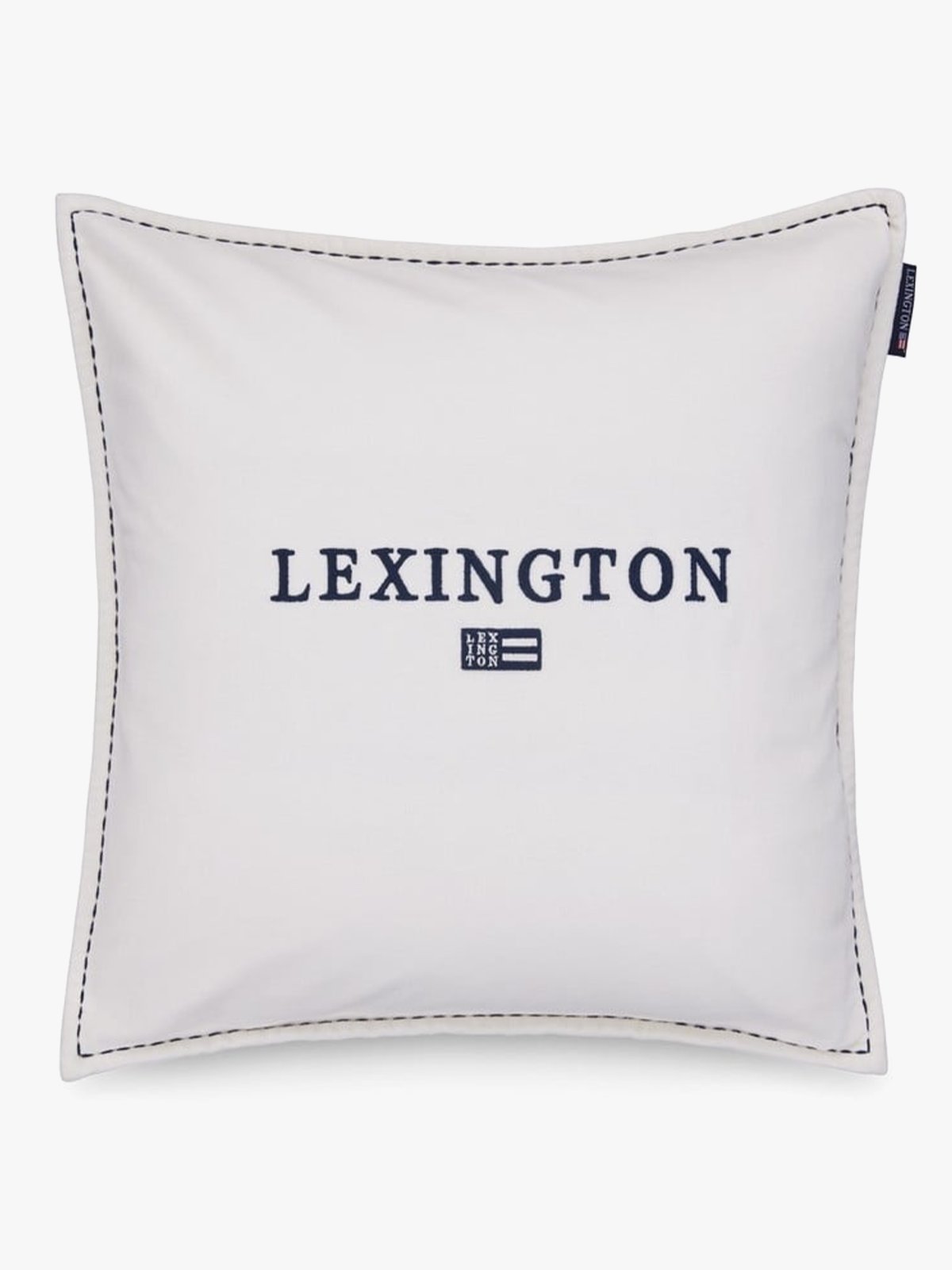 Lexington Logo Organic Cotton Velvet Pillow Cover 50x50 Blå