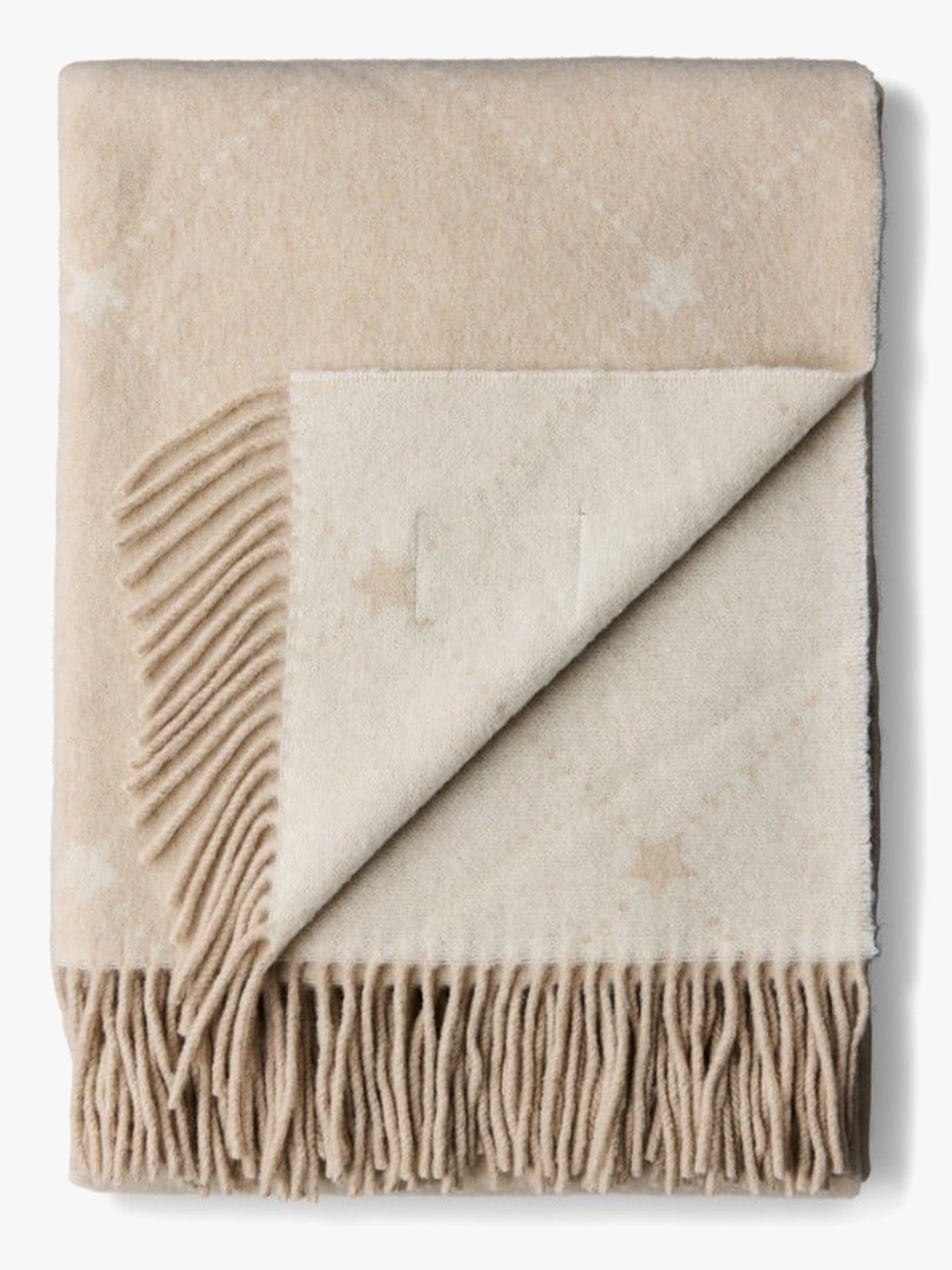 Lexington Signature Star Recycled Wool Throw 130x170 Beige