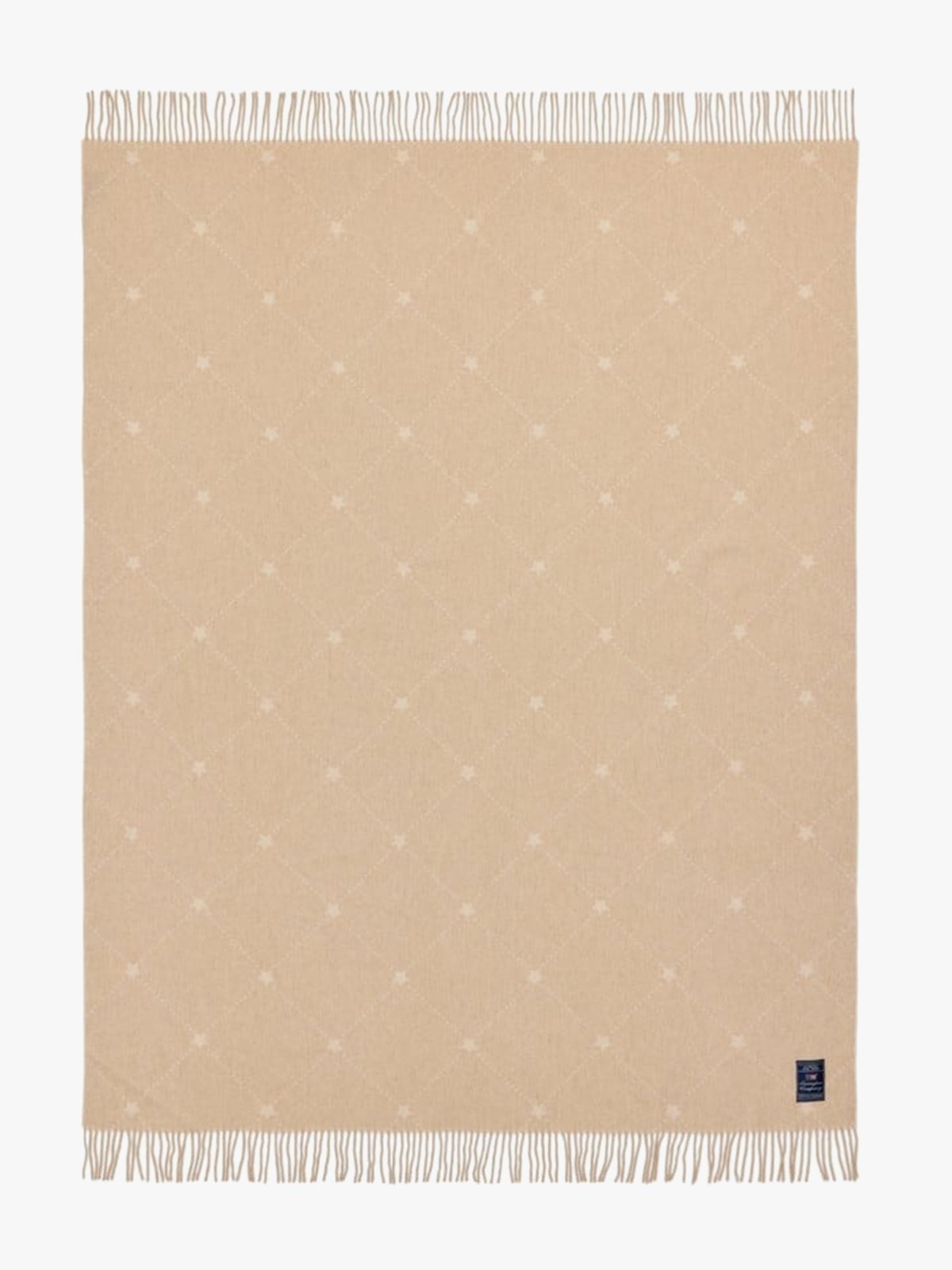 Lexington Signature Star Recycled Wool Throw 130x170 Beige