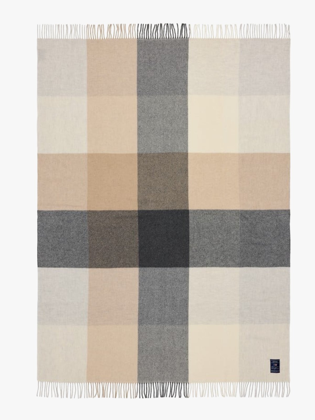 Lexington Checked Recycled Wool Throw 130x170 Flerfarget