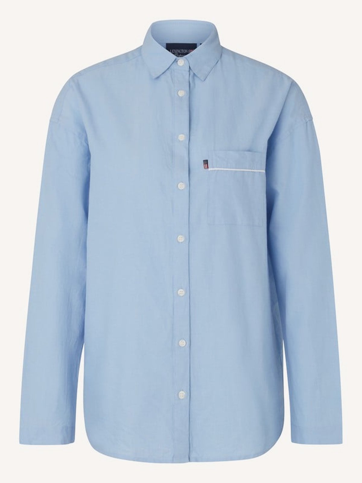 Lexington ICONS Jennifer Organic Cotton Light Oxford Pajama Blue