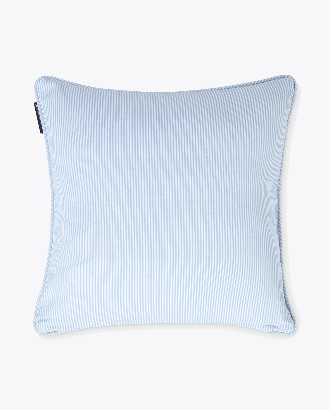Lexington Blue/White Striped Organic Cotton Pillow Cover 50x50 Blå