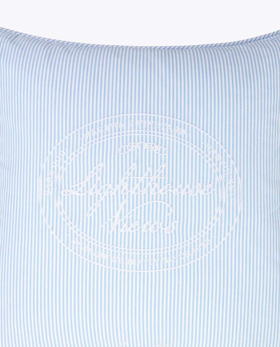 Lexington Blue/White Striped Organic Cotton Pillow Cover 50x50 Blå