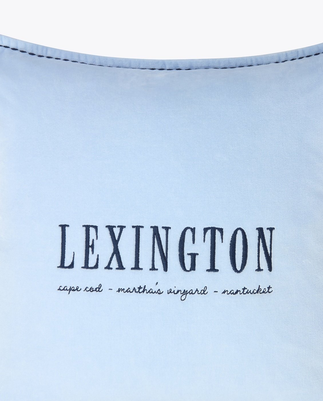 Lexington Blue Logo Organic Cotton Velvet Pillow Cover 50x50 Blå