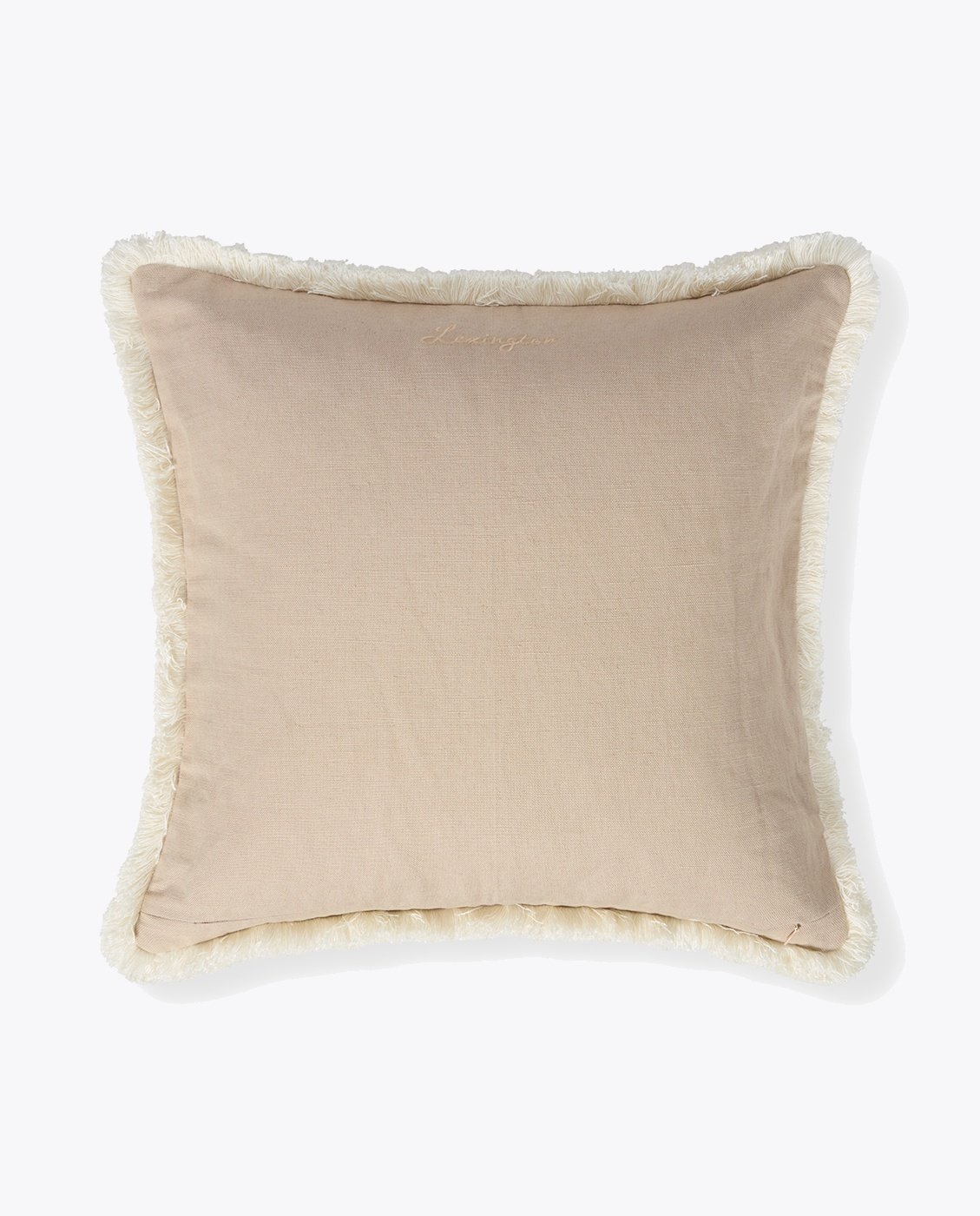 Lexington Linen/Cotton Fringe Pillow Cover 50x50 Beige