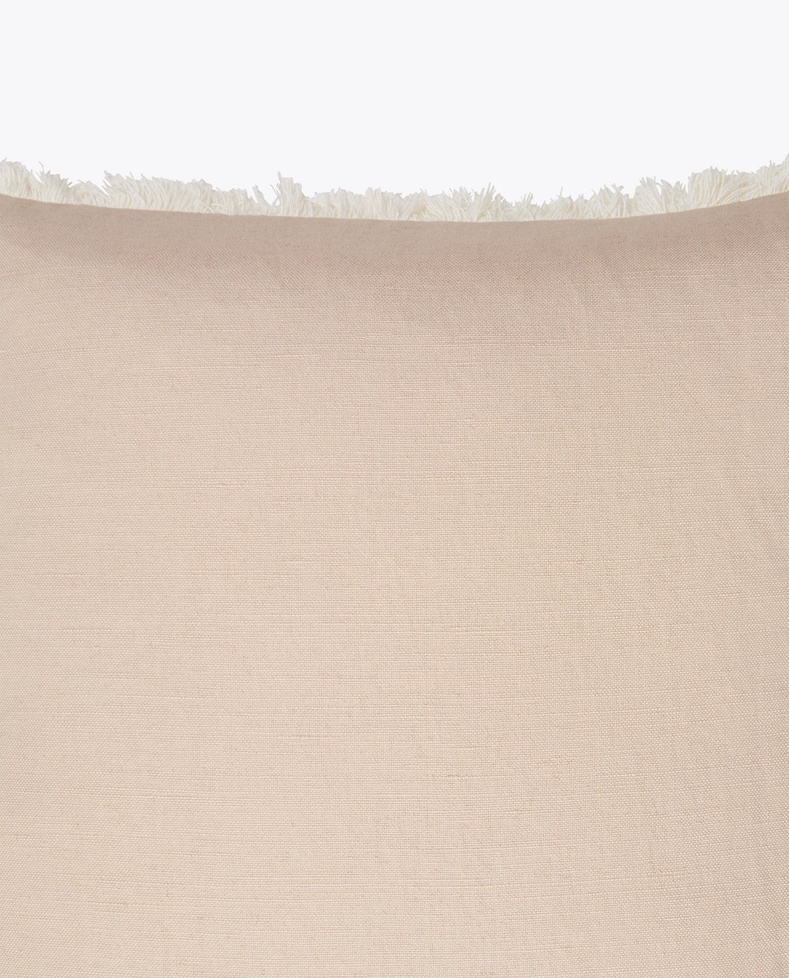Lexington Linen/Cotton Fringe Pillow Cover 50x50 Beige