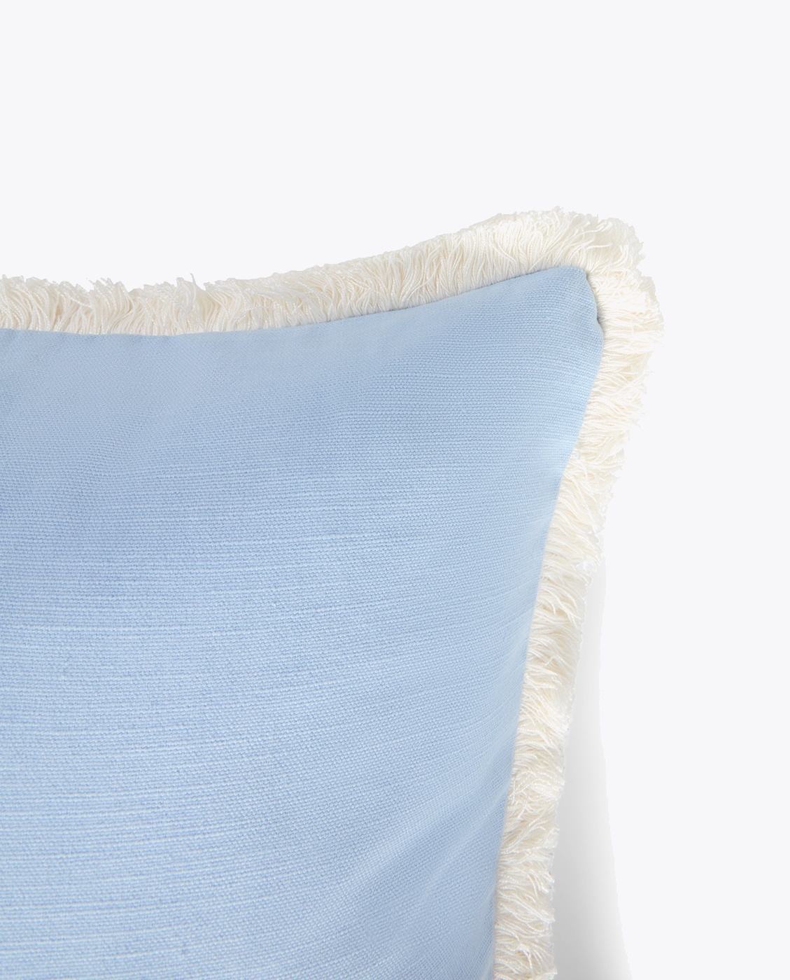 Lexington Linen/Cotton Fringe Pillow Cover 50x50 Blå